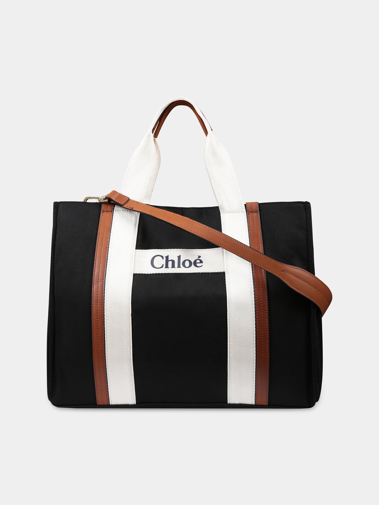 Black changing bag for kids with logo