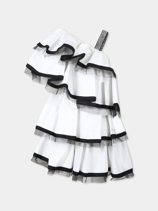 Vestito bianco per bambina con logo,Marc Jacobs,W60502 117