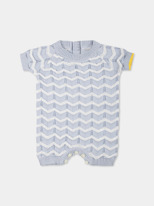 Pagliaccetto celeste per neonato con onde,Gensami,TU04-B-ONDA SILVER BLUE