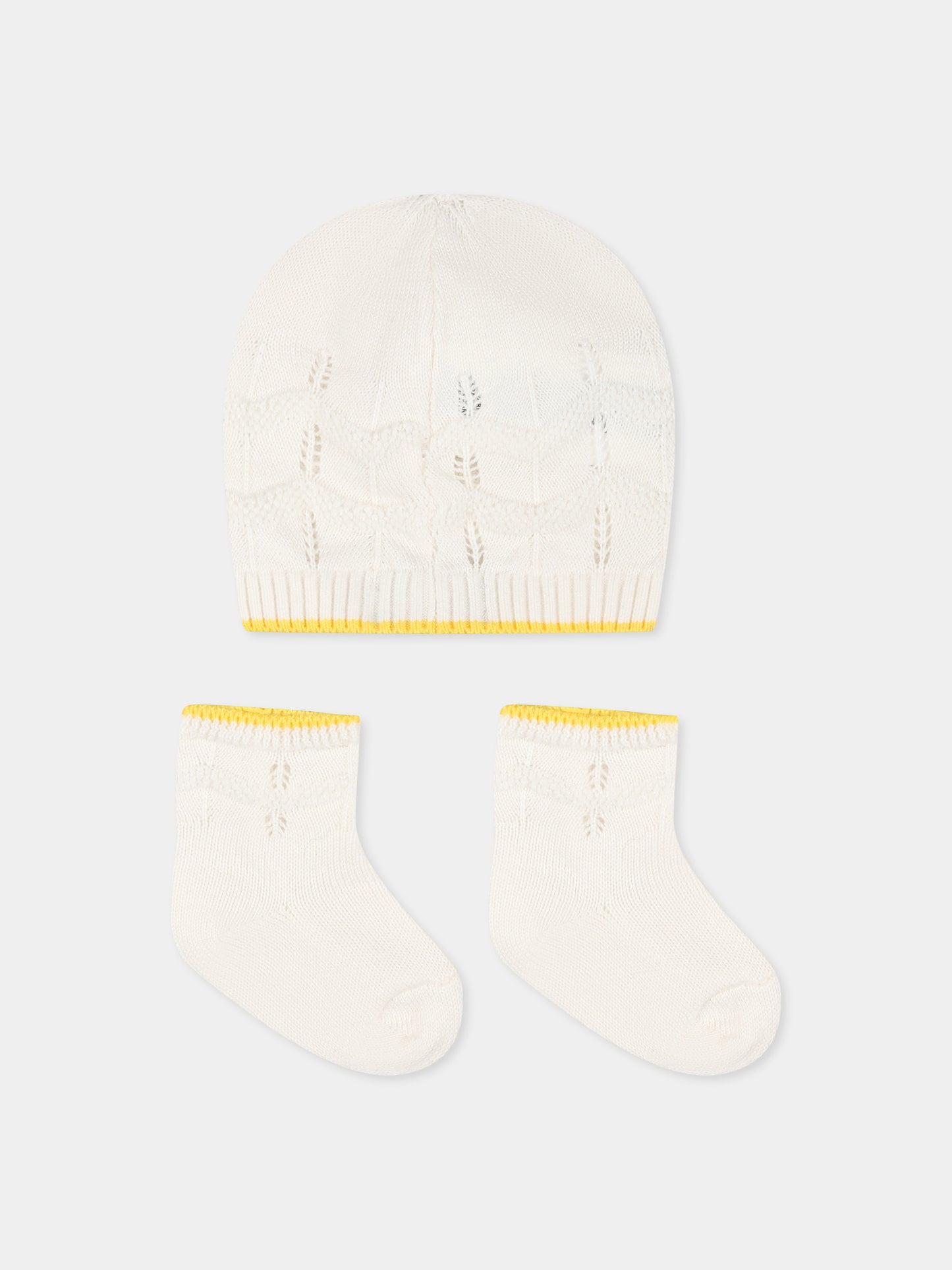 Set accessori bianco per neonati con onde,Gensami,BOX04-B-ONDA OFF WHITE