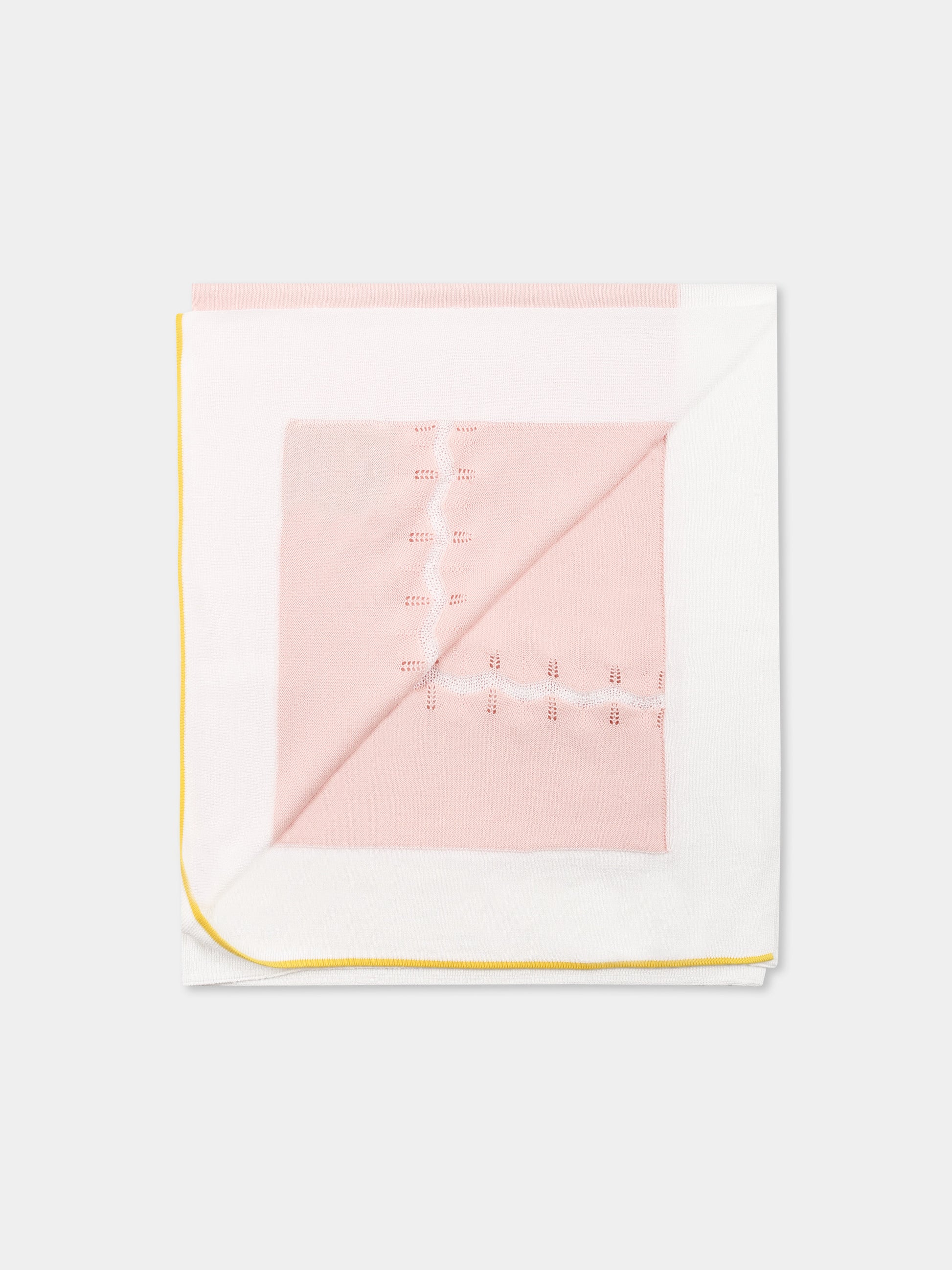 Coperta rosa per neonata con onde,Gensami,COP03-B-ONDA BABY PINK