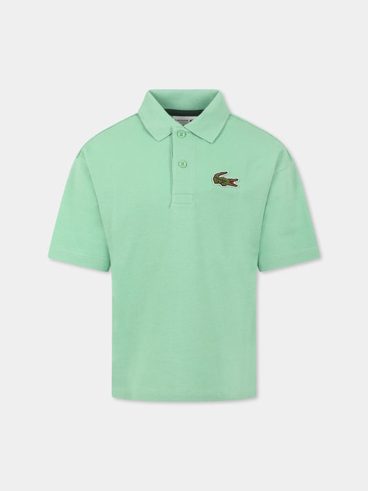 Polo verde per bambini con coccodrillo,Lacoste,PJ2482 TTF