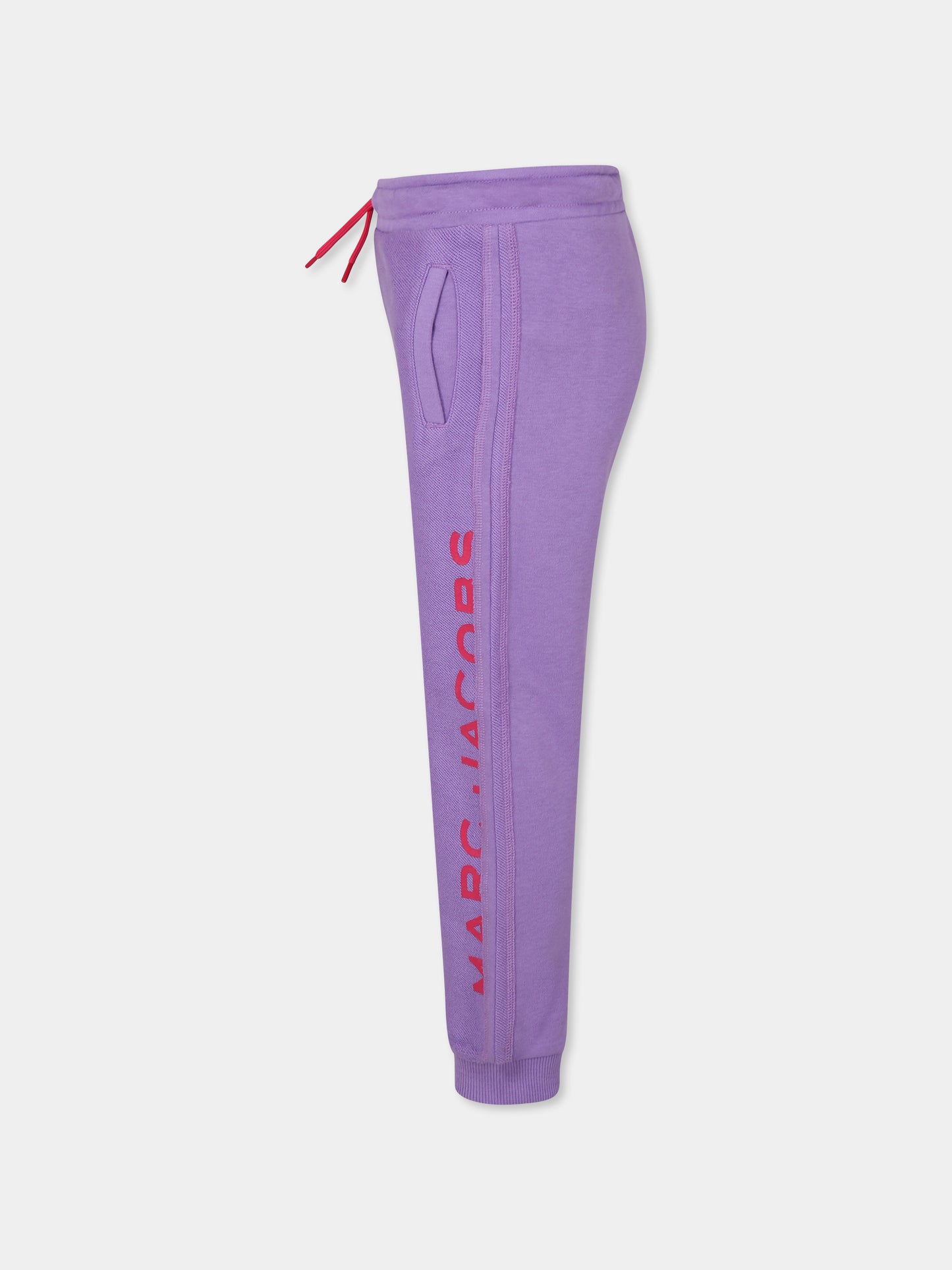 Pantaloni viola per bambina con logo,Marc Jacobs,W14328 919