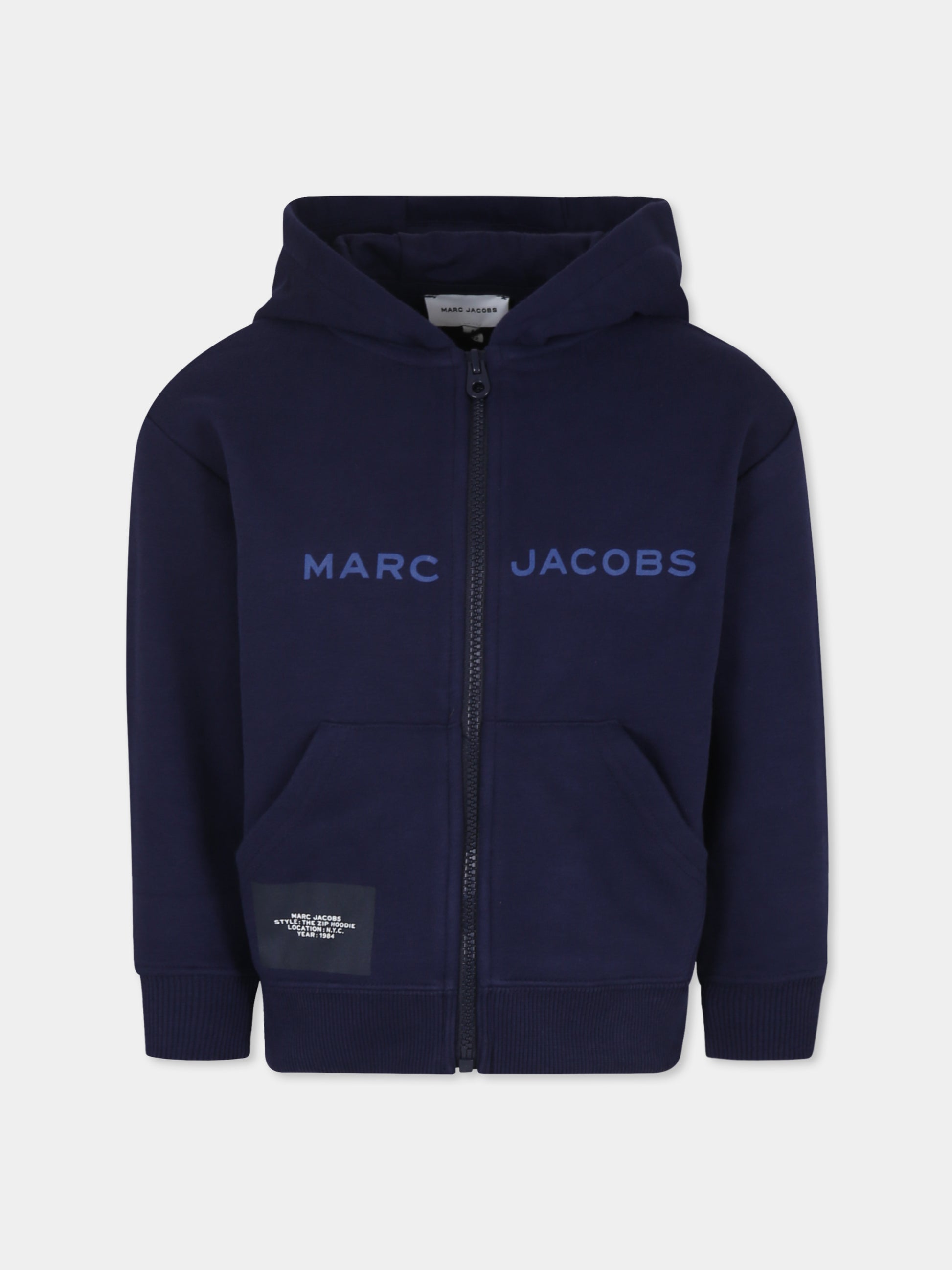 Felpa blu per bambino con logo,Marc Jacobs,W55010 85T