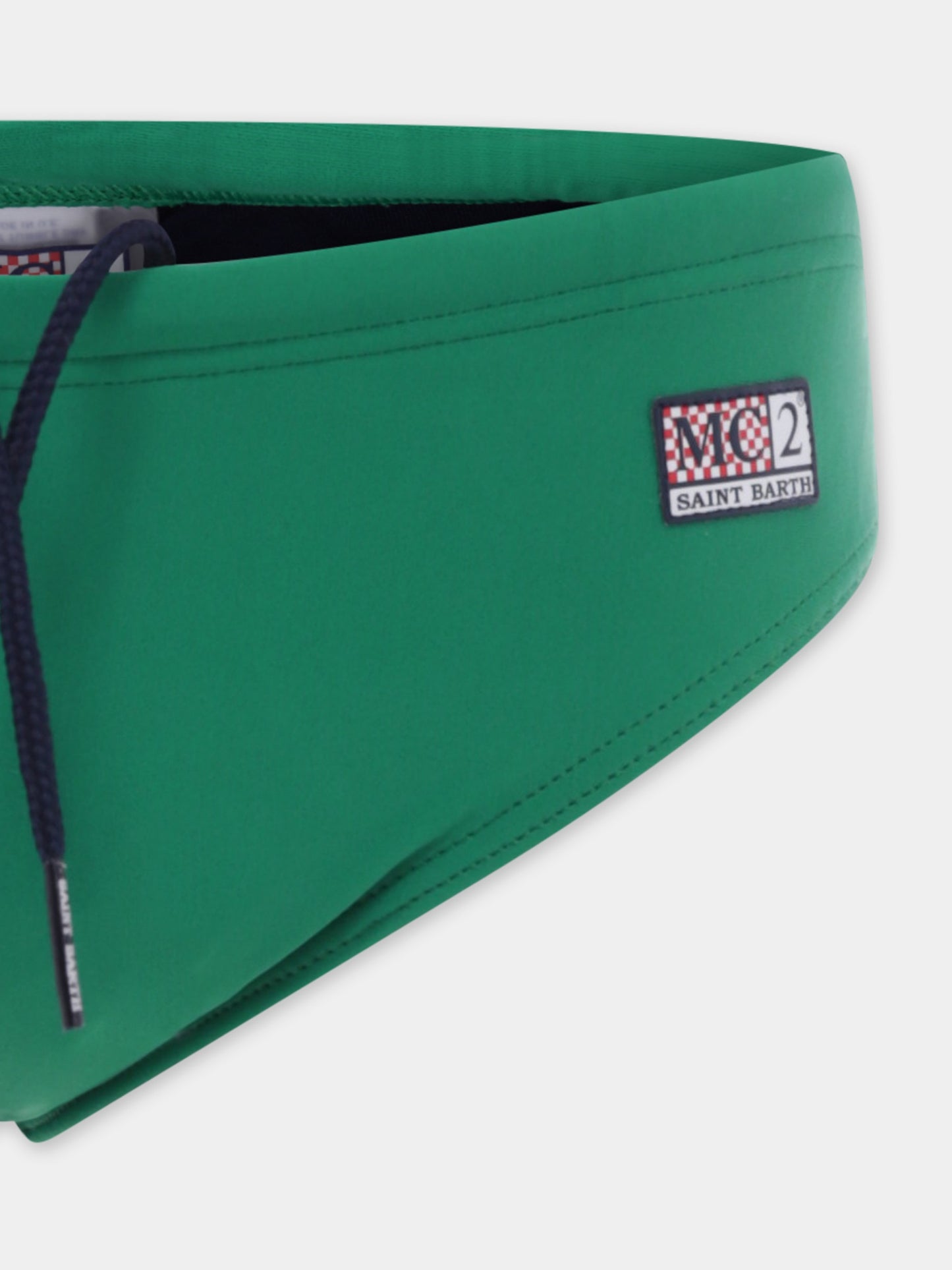 Slip mare verde per bambino con logo,Mc2 Saint Barth,BIL0001 01385H