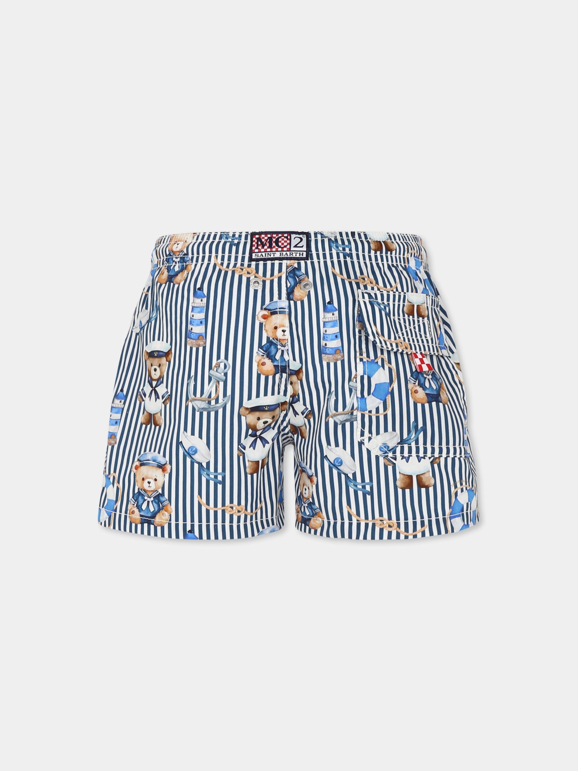 Boxer mare per bambino con orsetto all over,Mc2 Saint Barth,JOEL001 04838H