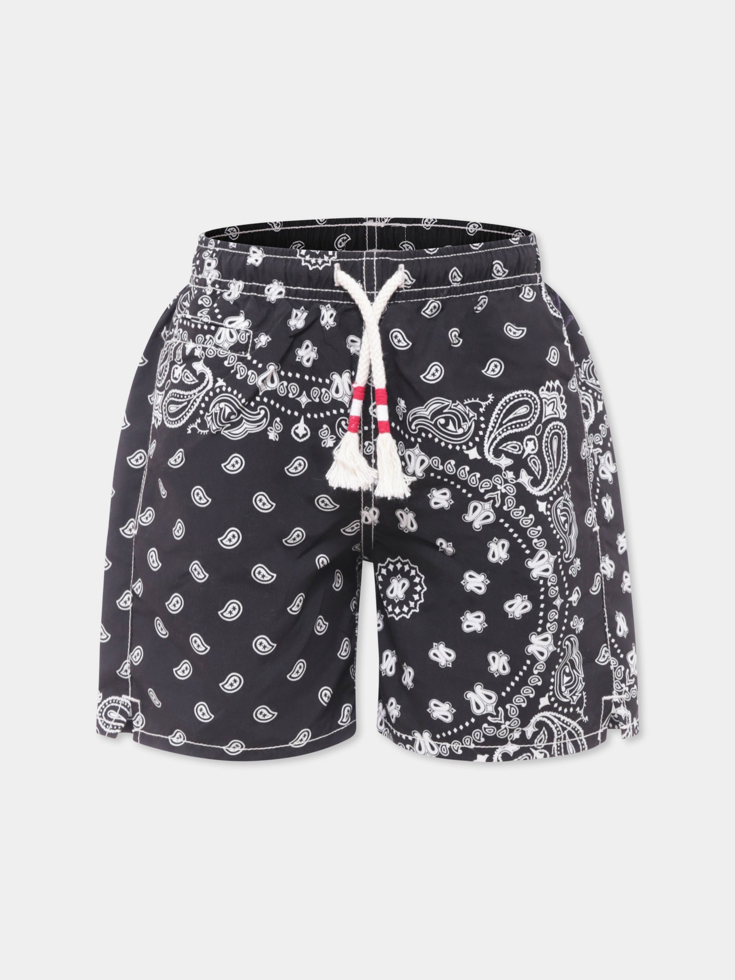 Boxer mare nero per bambino con stampa paisley,Mc2 Saint Barth,CAP0003 01701H