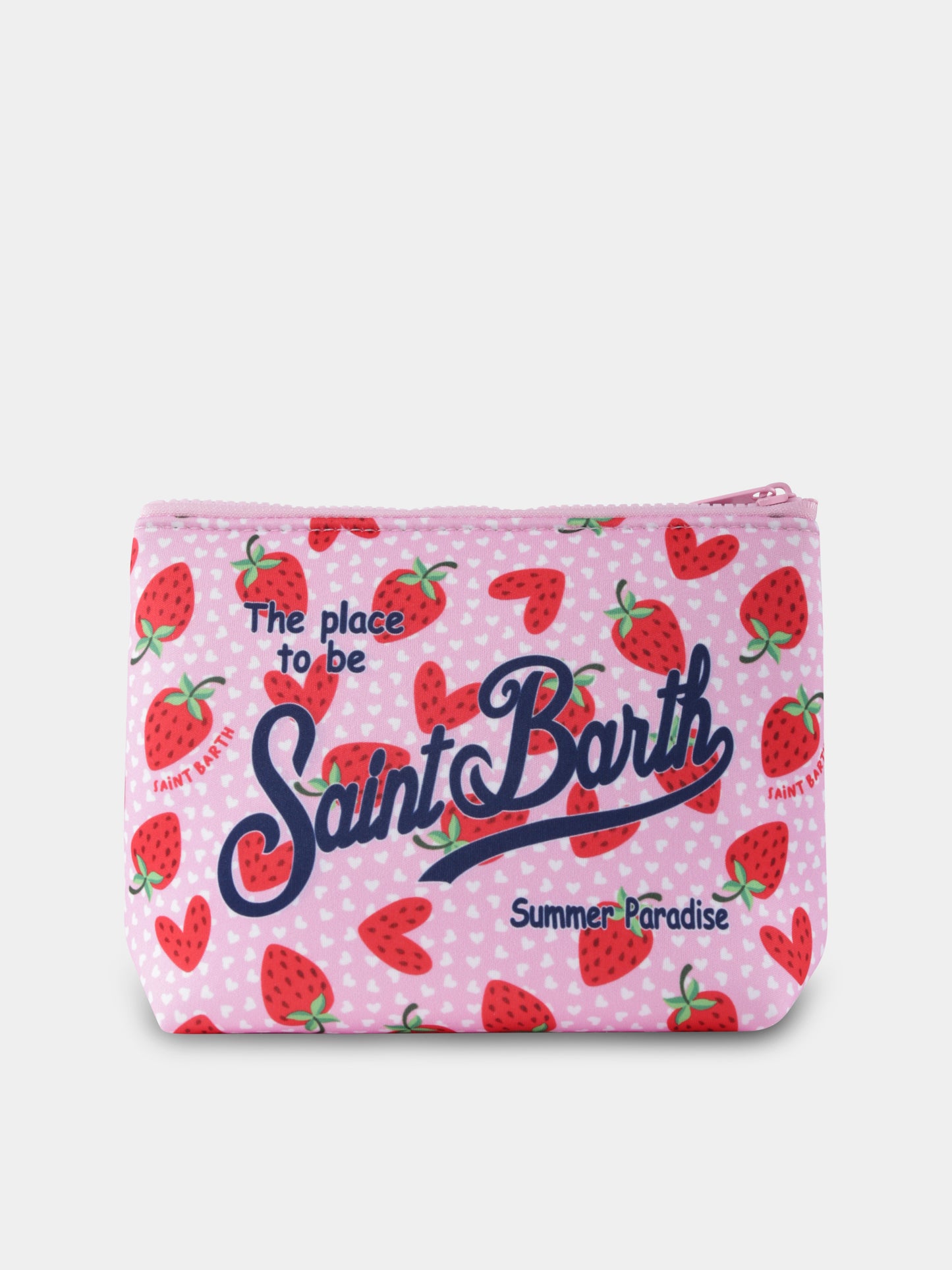 Pochette rosa per bambina con fragole e logo,Mc2 Saint Barth,ALIN001 01257H