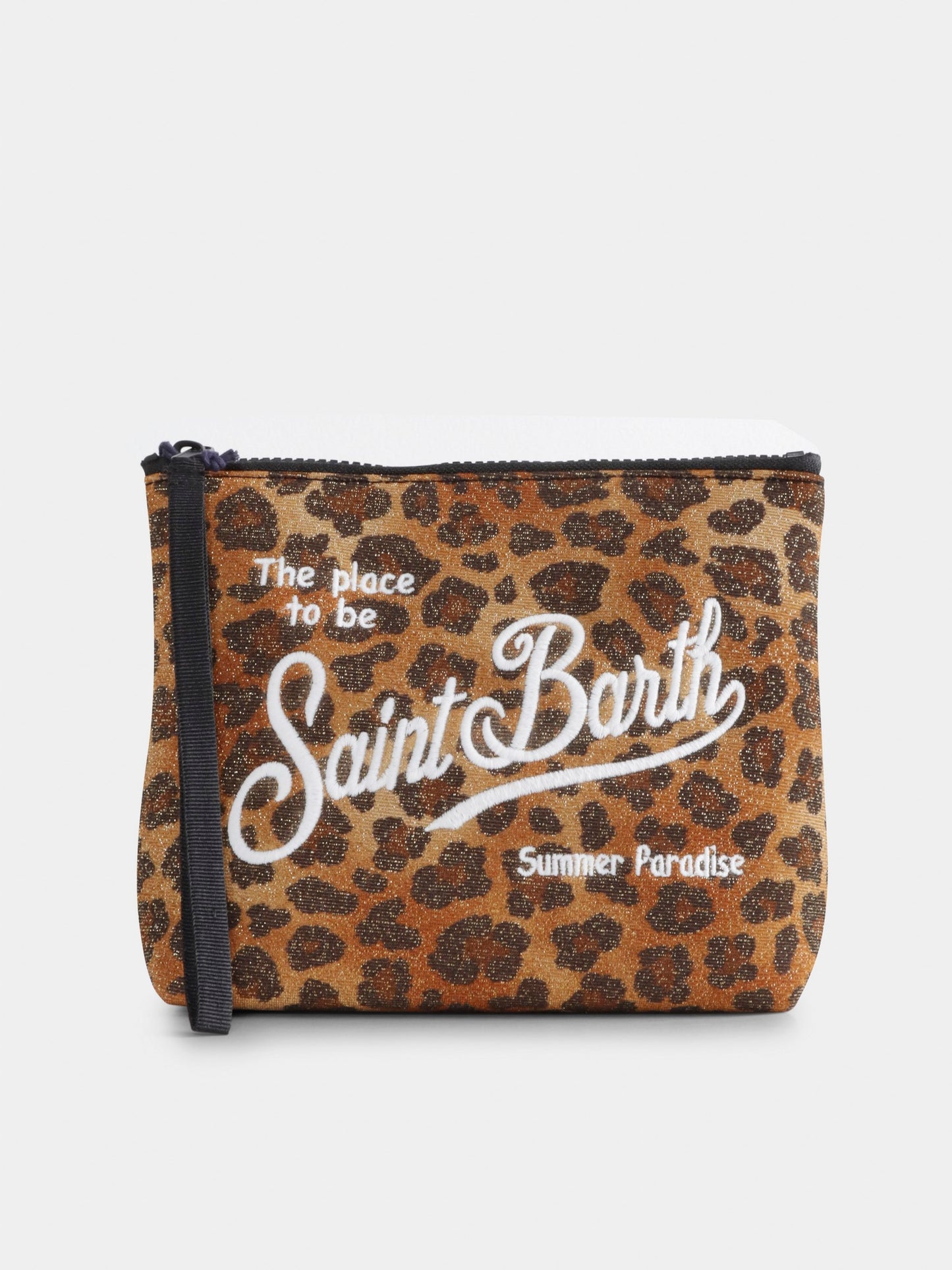 Pochette marrone per bambina con logo e stampa animalier,Mc2 Saint Barth,ALI0013 04426H