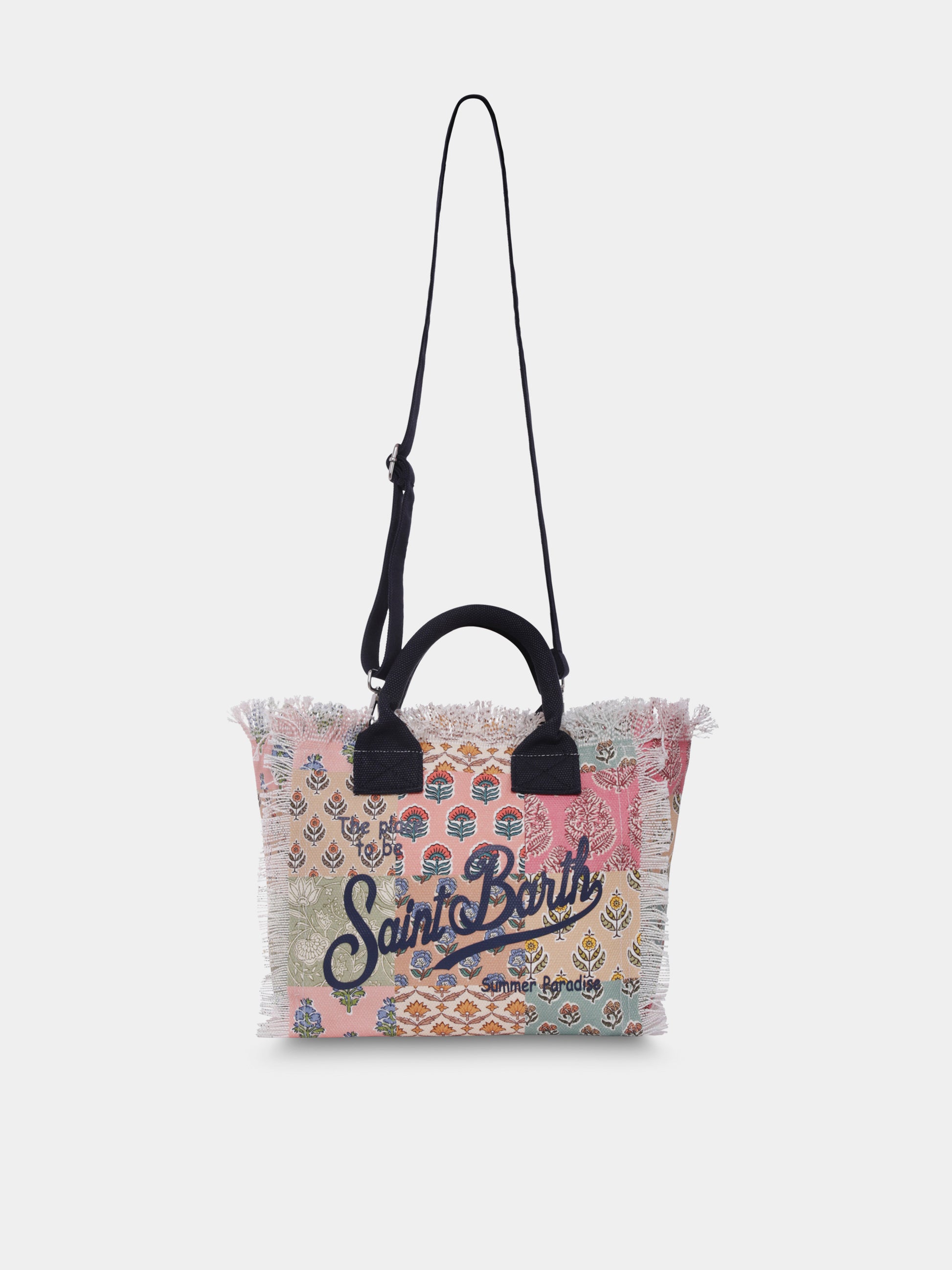 Borsa mare Colette multicolor per bambina con stampa patchwork,Mc2 Saint Barth,COL0001 01250H