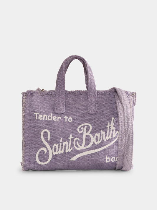 Borsa porta cellulare viola per bambina con logo,Mc2 Saint Barth,PHONE002 01539H