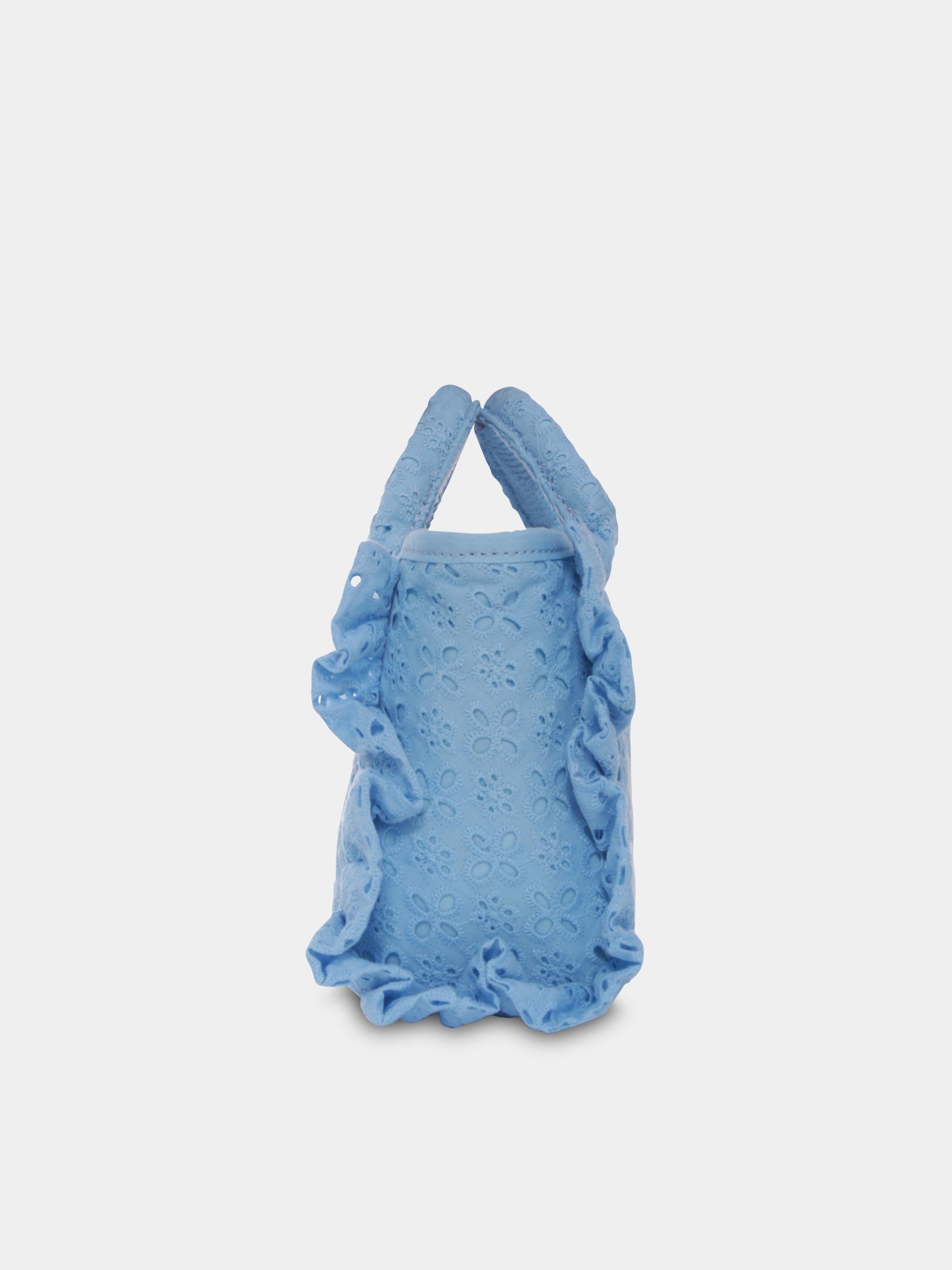 Borsa Vanity Mini celeste per bambina con logo,Mc2 Saint Barth,VAMI018 03804H