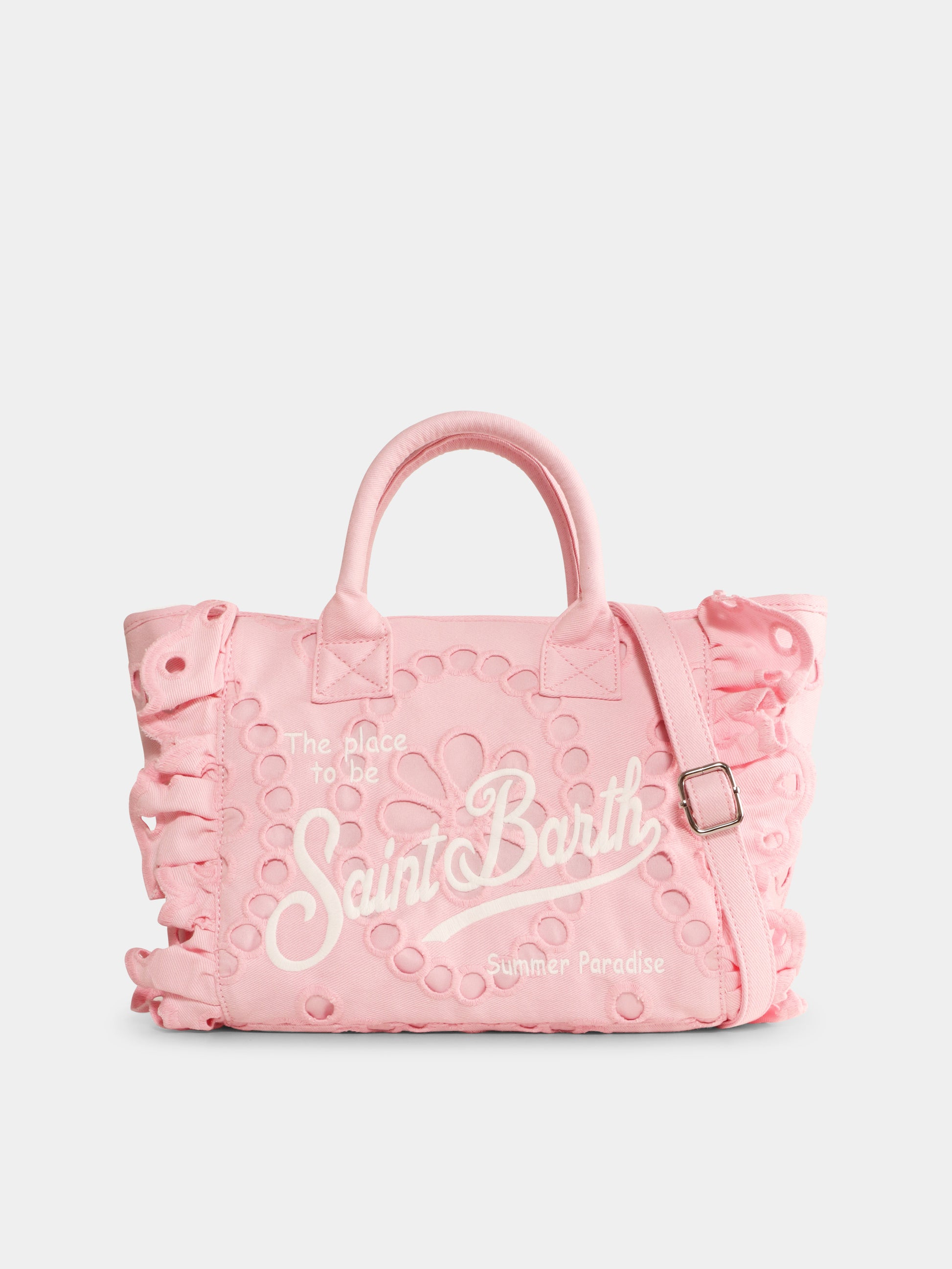 Borsa mare Colette rosa per bambina con logo,Mc2 Saint Barth,COL0027 03783H