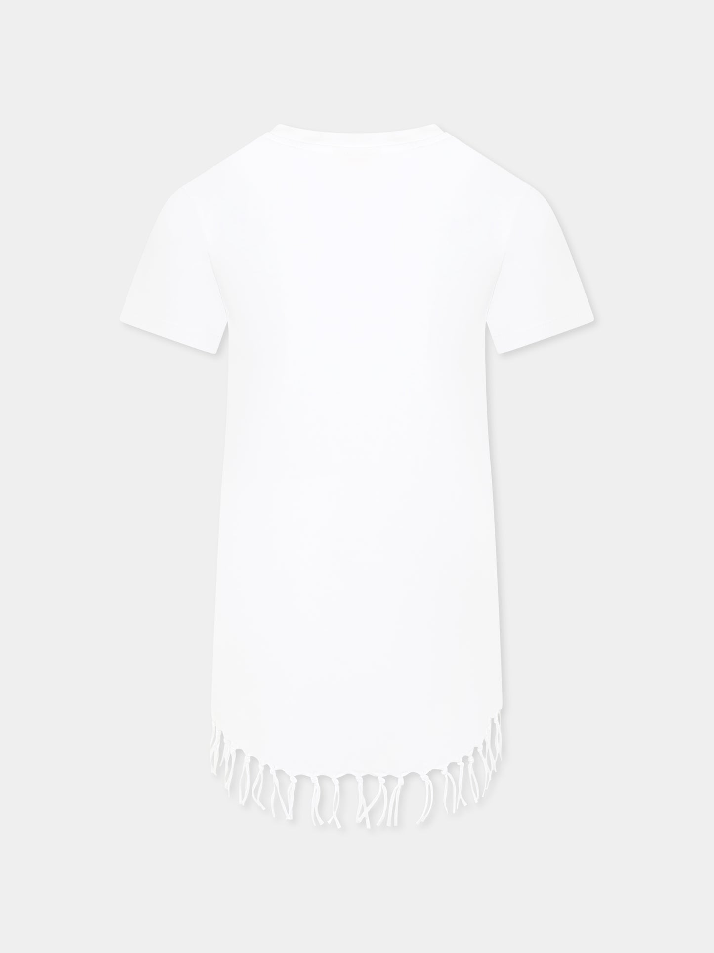 Vestito bianco per bambina con logo,Mc2 Saint Barth,ABY0001 04549H