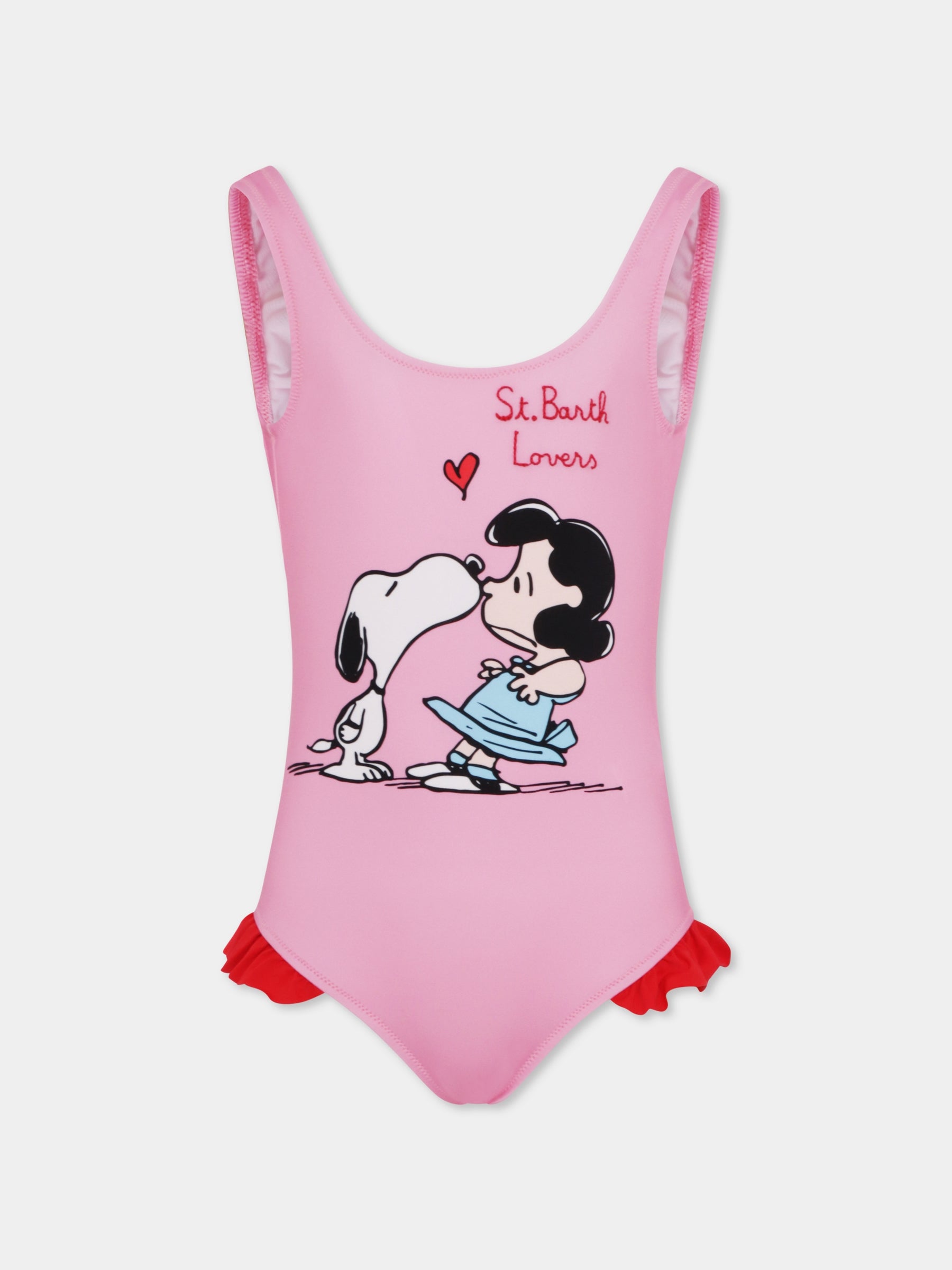 Costume intero rosa per bambina con Snoopy,Mc2 Saint Barth,TNA0001 03454H