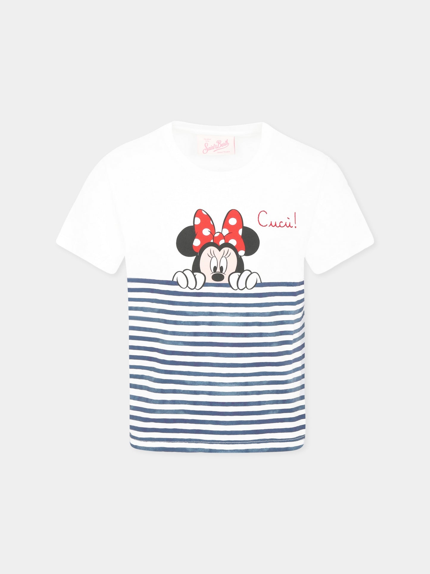 T-shirt bianca per bambina con Minnie,Mc2 Saint Barth,ELLY001 00261H