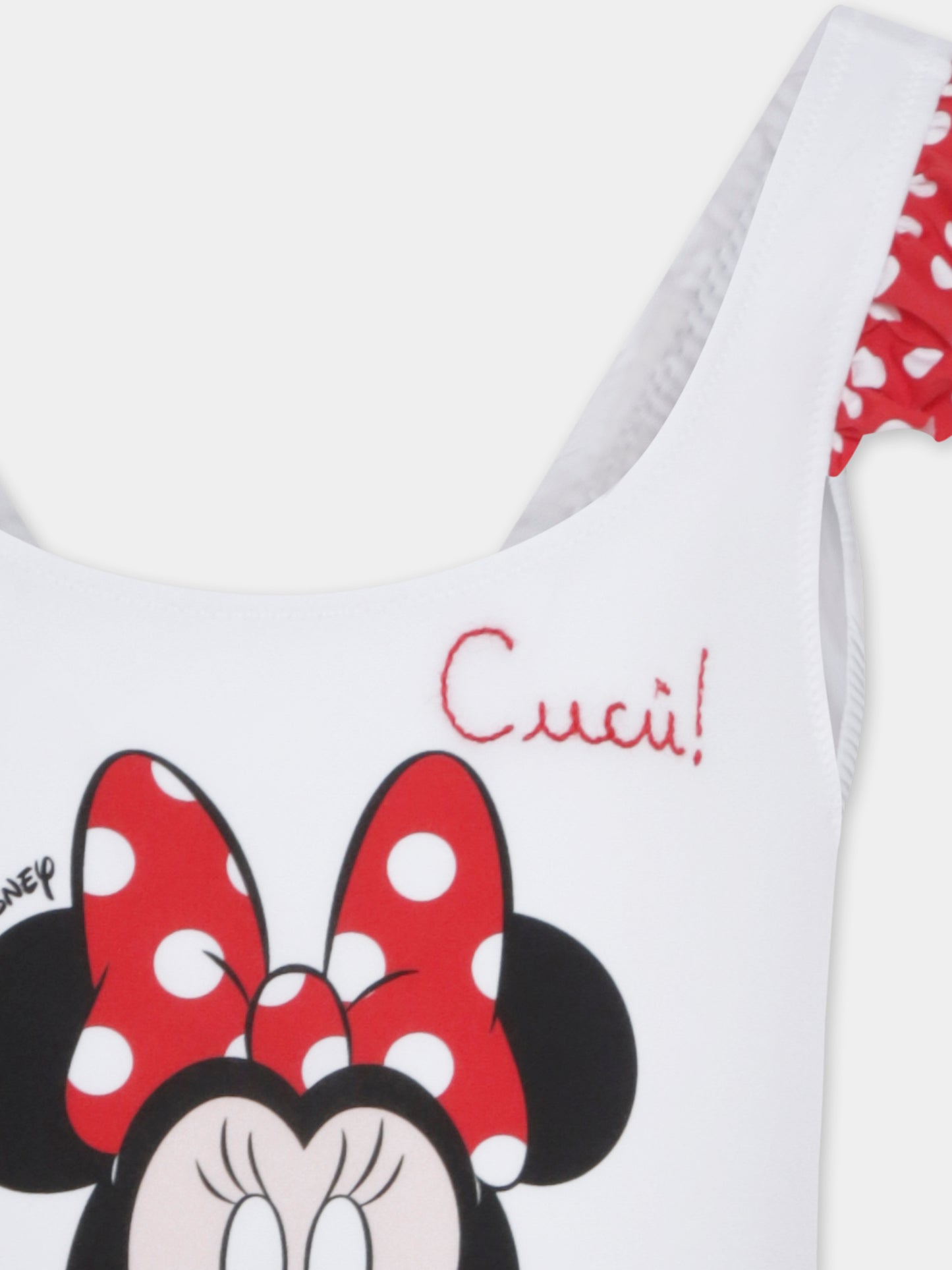 Costume intero bianco per bambina con Minnie,Mc2 Saint Barth,BEAT001 00261H