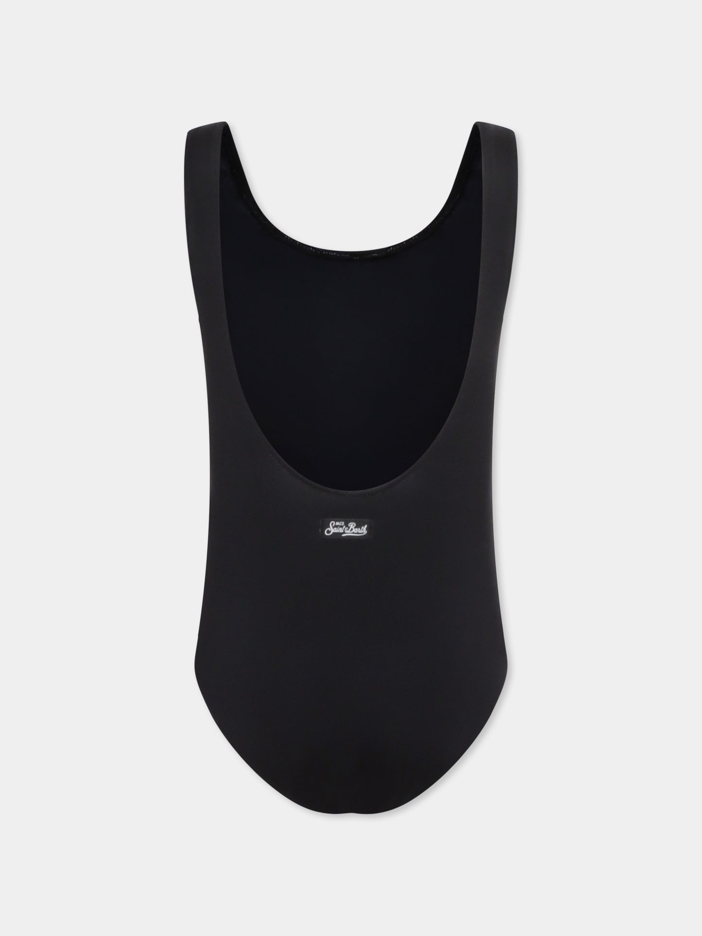 Costume intero nero per bambina con cuore,Mc2 Saint Barth,CARA001 03489H