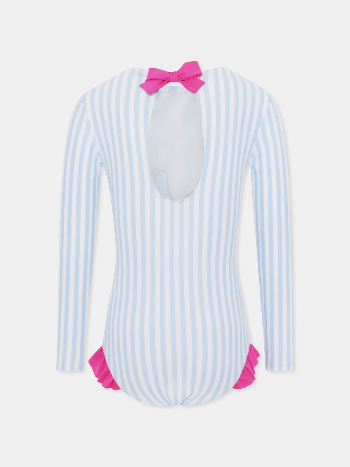 Costume intero celeste per bambina con Minnie e Paperina,Mc2 Saint Barth,CRES0001 04904H