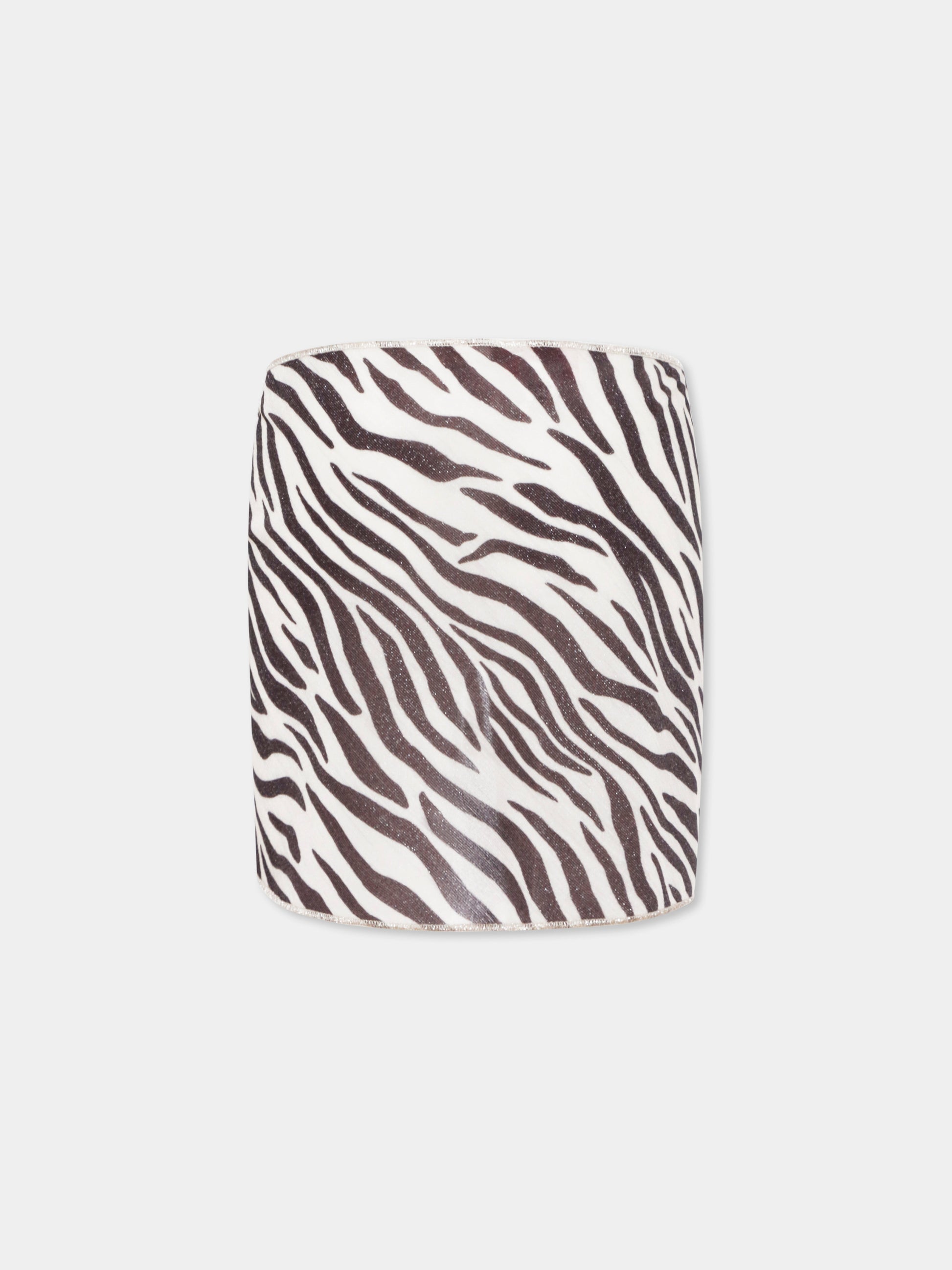 Copricostume beige per bambina con stampa zebrata,Mc2 Saint Barth,SER0003 01444H