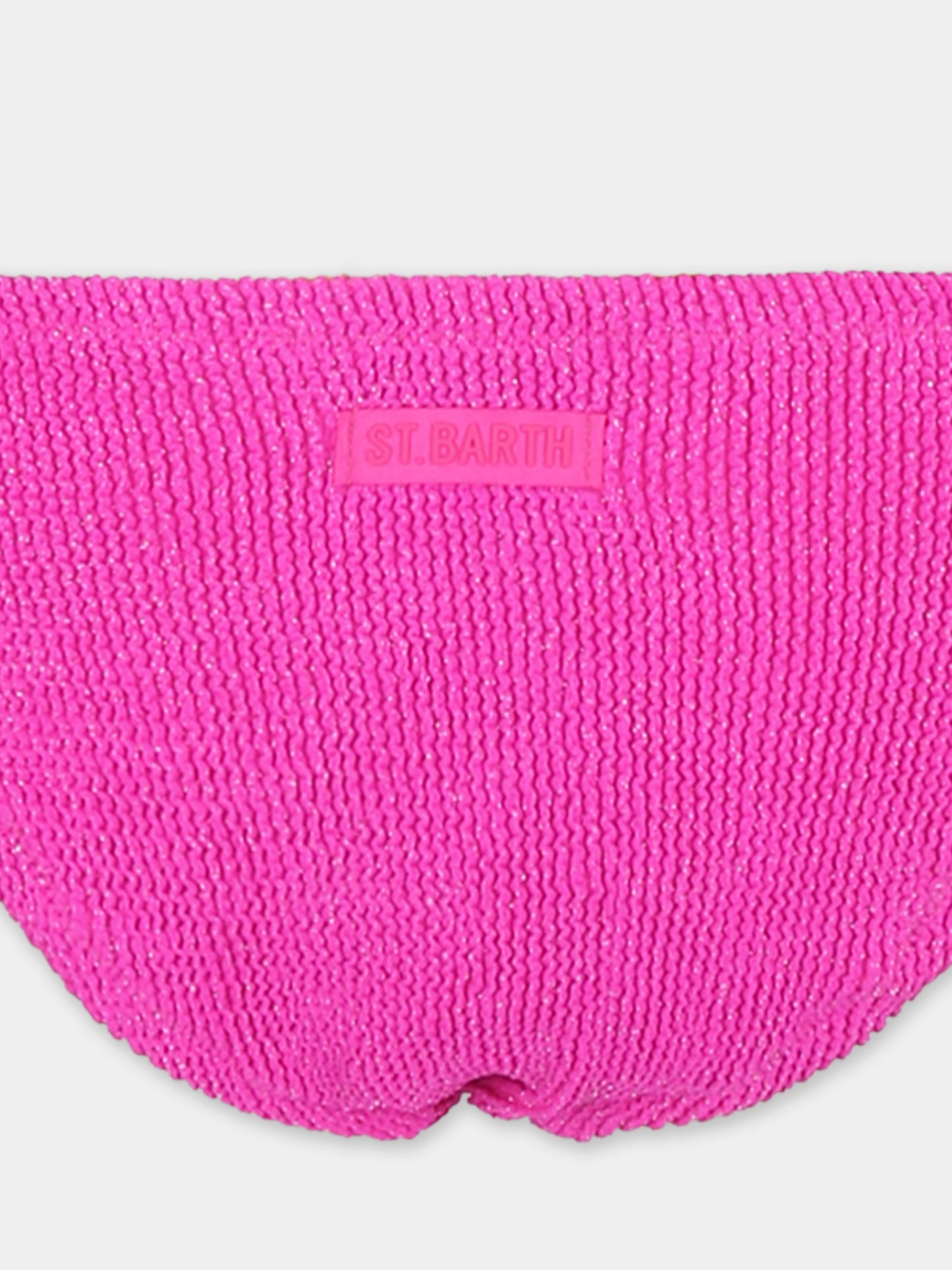 Bikini fucsia per bambina con logo,Mc2 Saint Barth,KHL0001 01038H