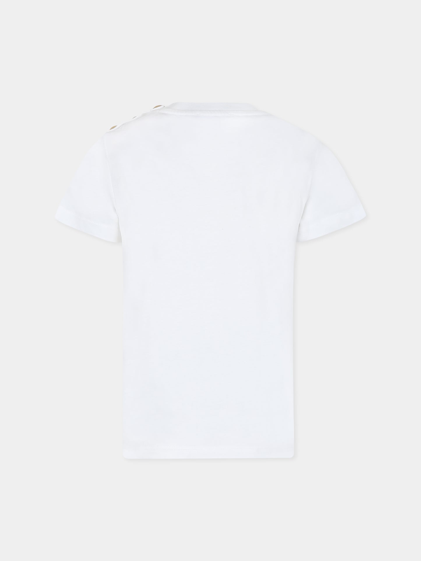 White t-shirt for girl with logo