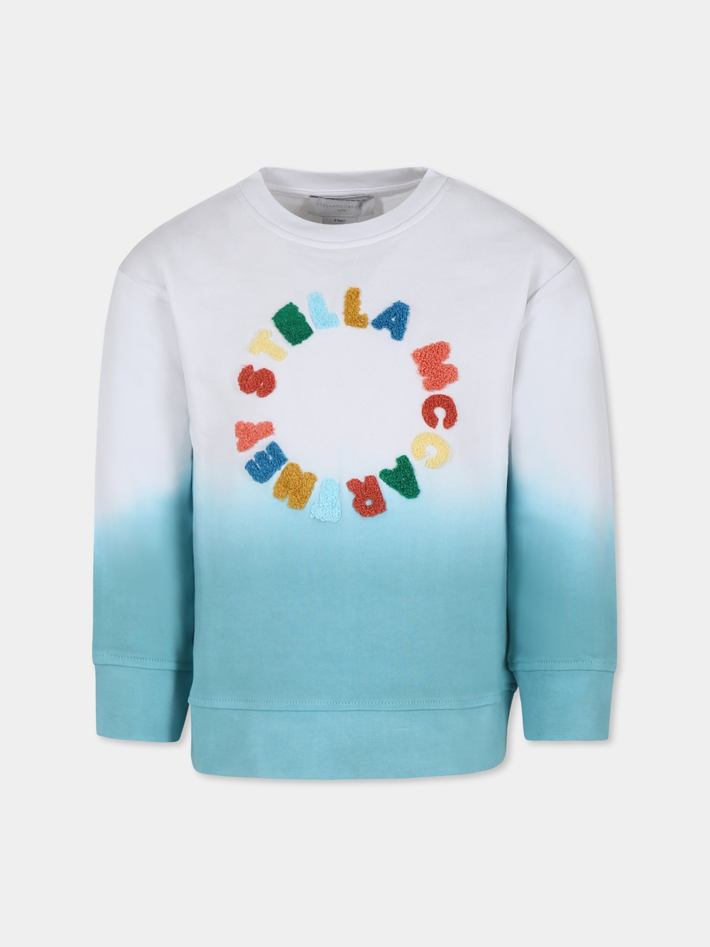 Felpa bianca per bambino con logo,Stella Mccartney Kids,TU4P90 Z0499 999