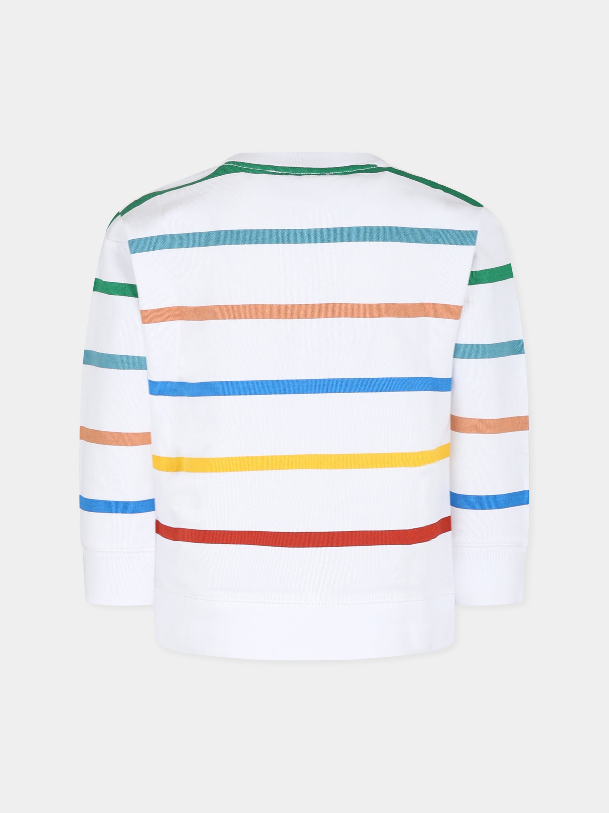 Felpa bianca per bambino con logo,Stella Mccartney Kids,TU4Q10 Z1741 100MC