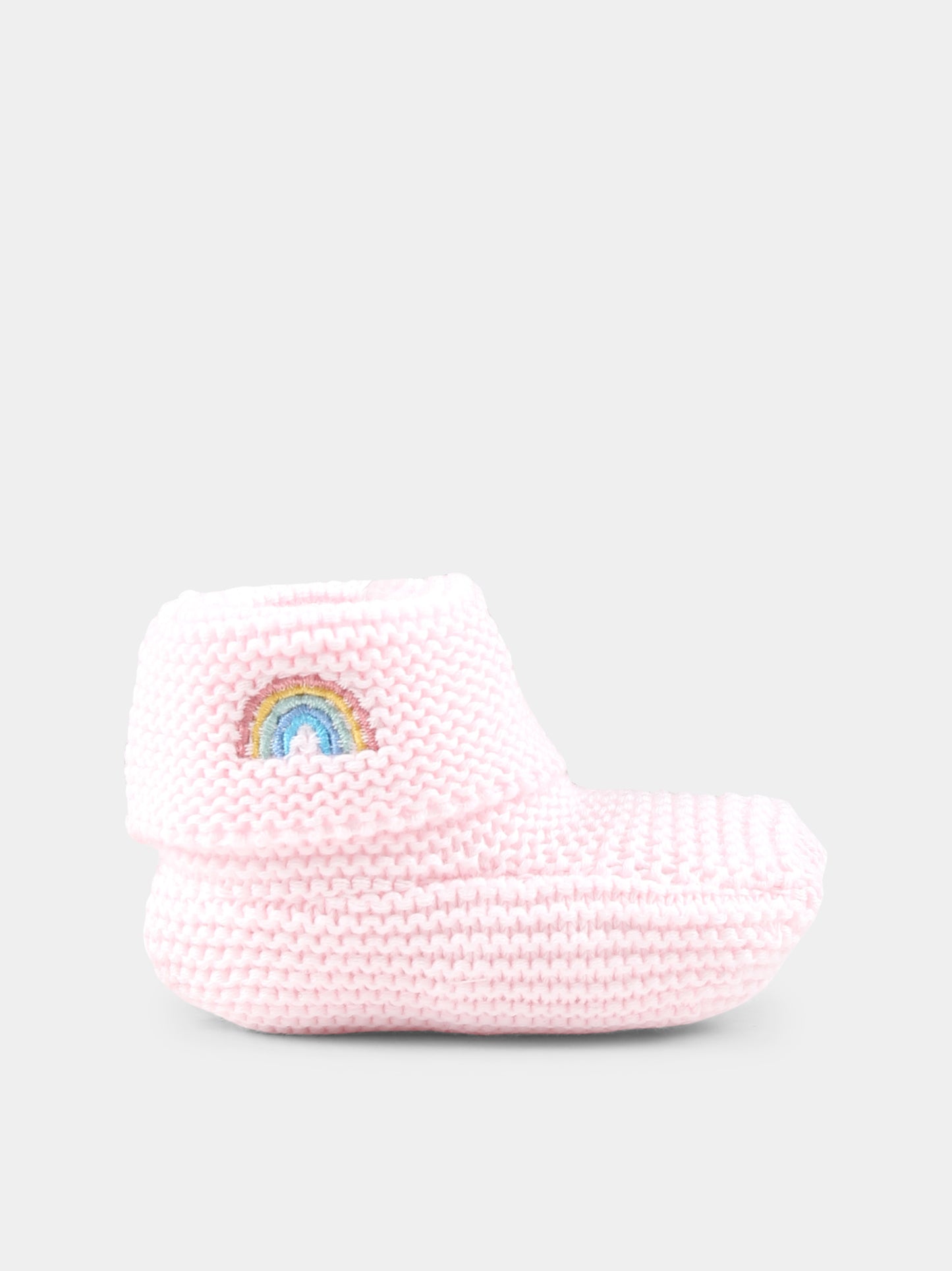Pink slippers for baby girl with bees