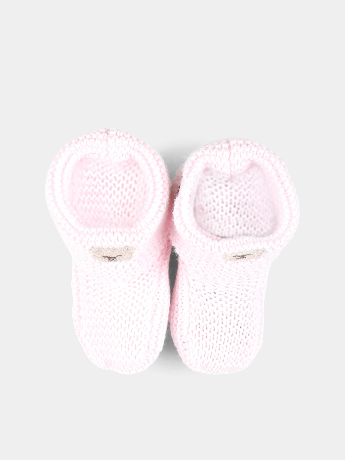 Pink slippers for baby girl with bees