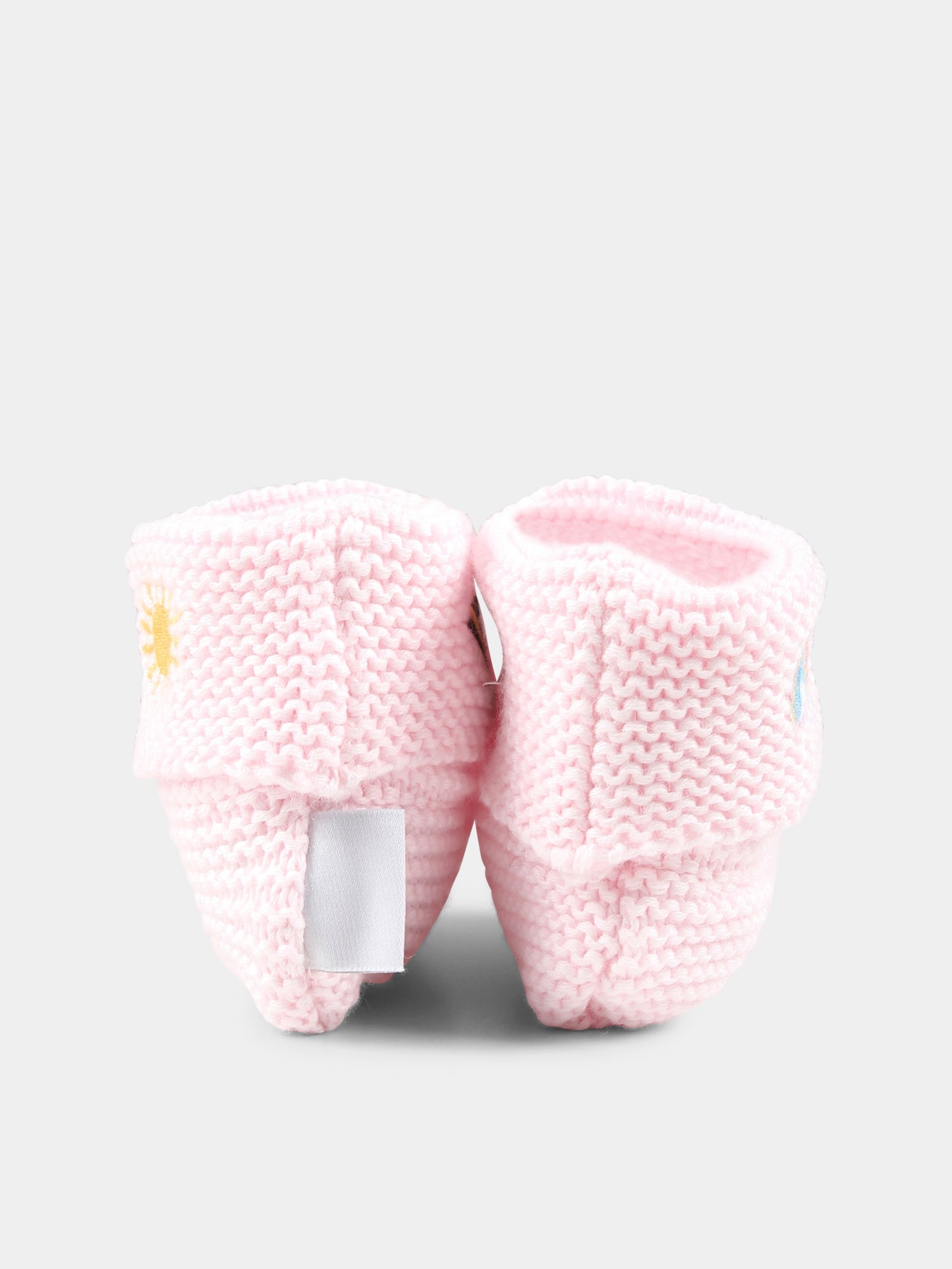 Pink slippers for baby girl with bees
