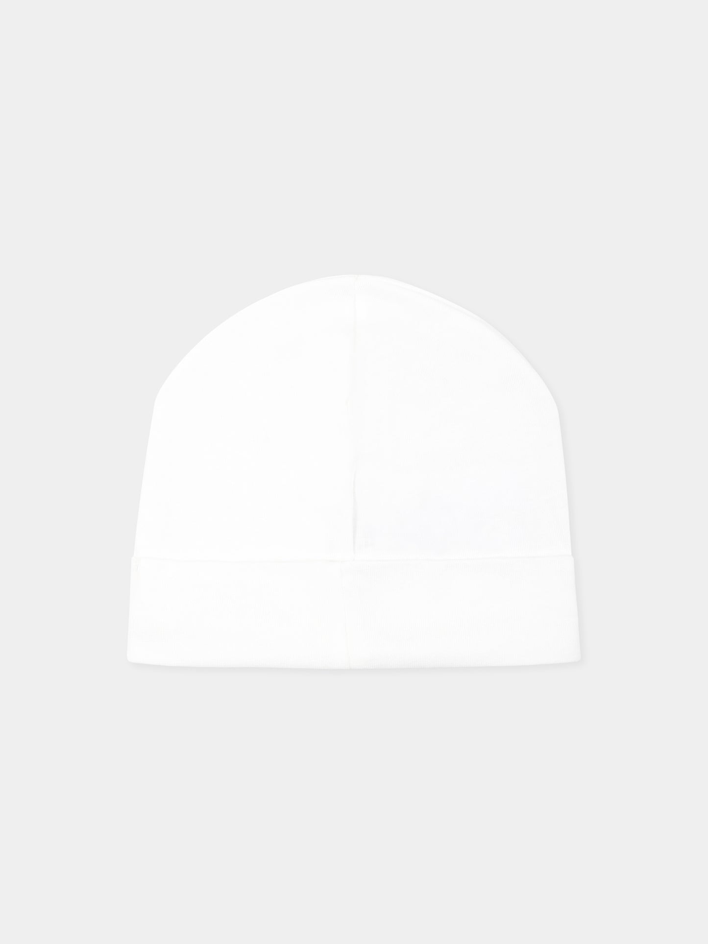 Cappello bianco per neonato con orsetto,Nanán,E25109B