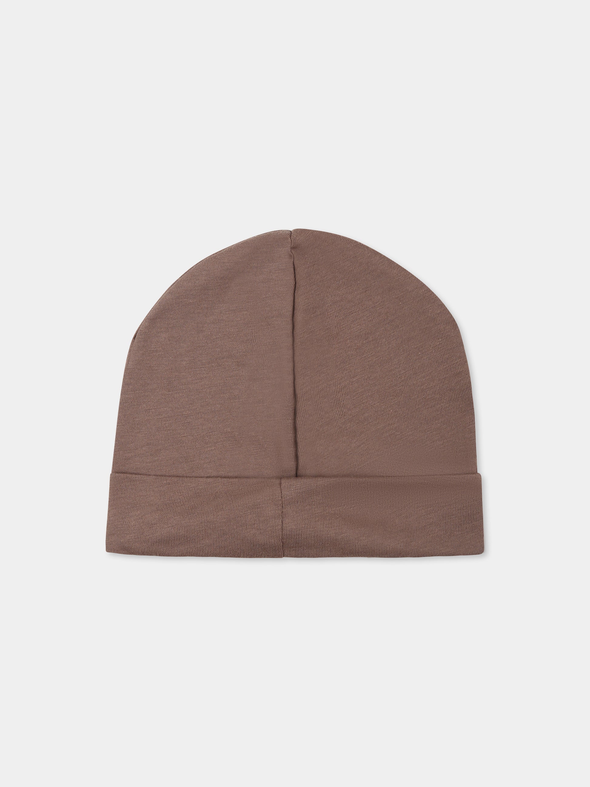 Cappello marrone per neonato con orsetto,Nanán,E25109M