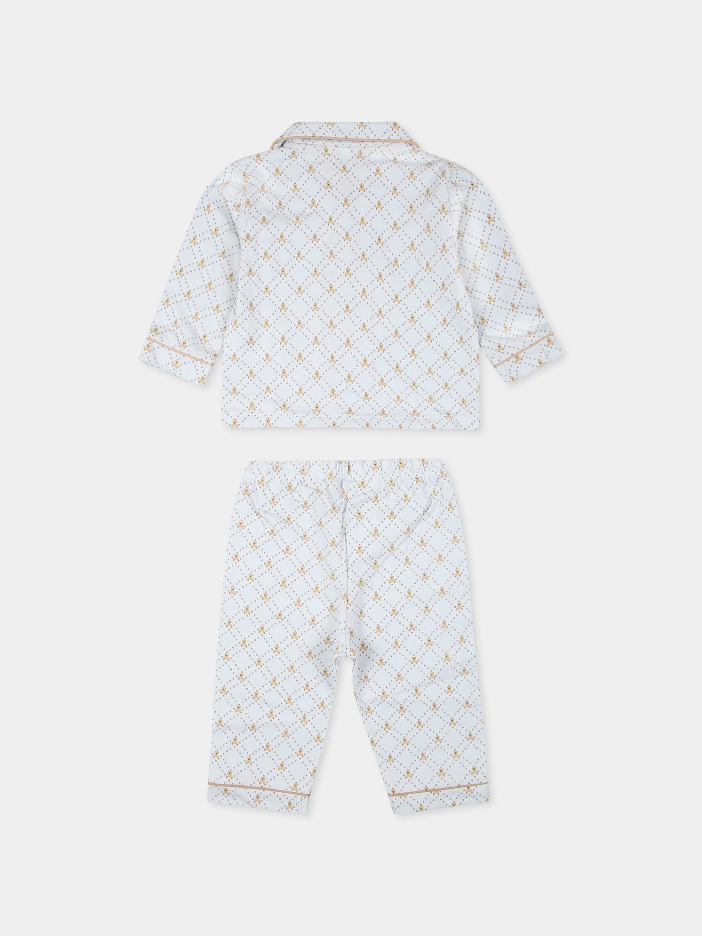 Pigiama celeste per neonato con orsetti all over,Nanán,E25178A