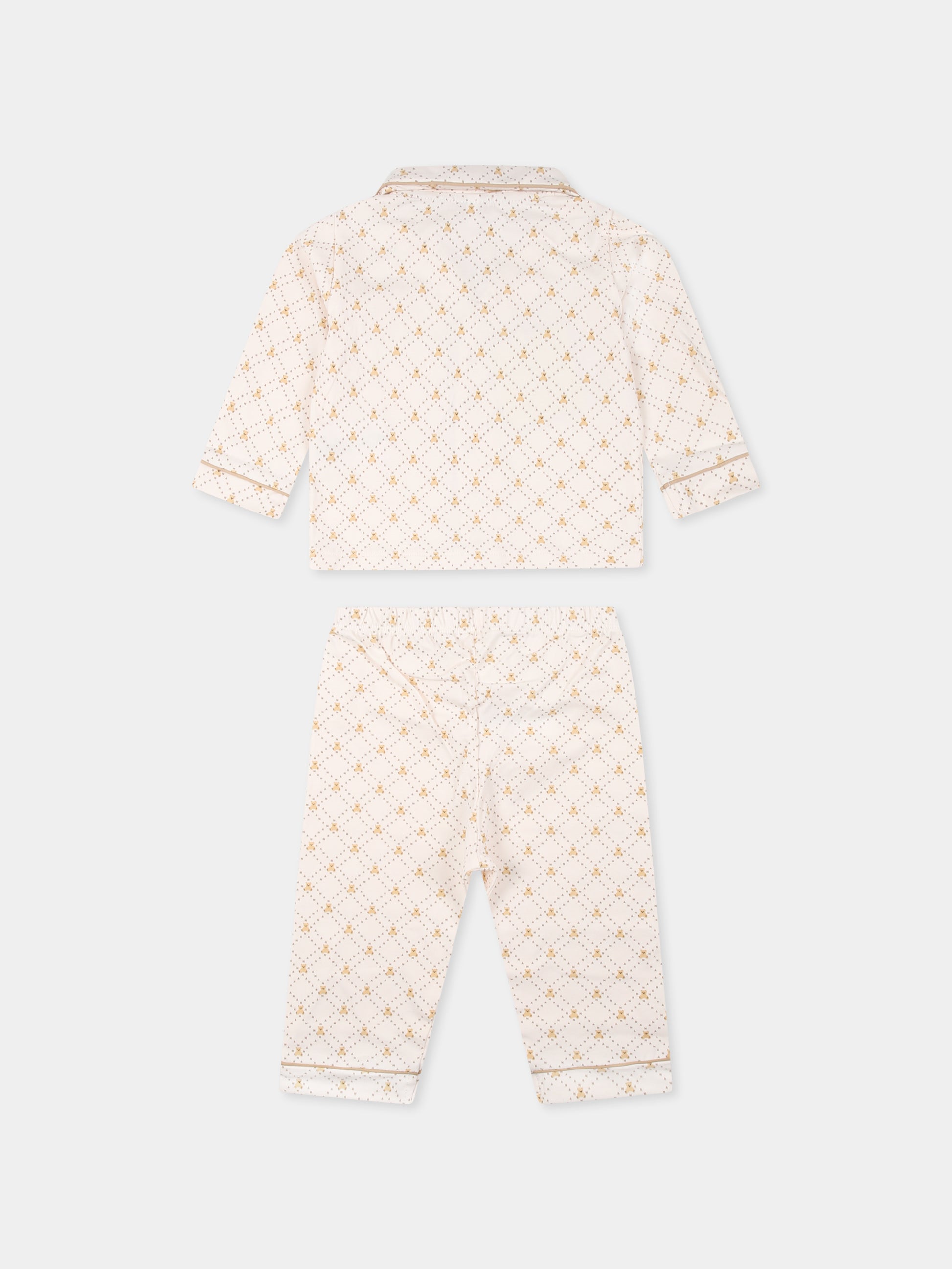 Pigiama rosa per neonata con orsetti all over,Nanán,E25178R