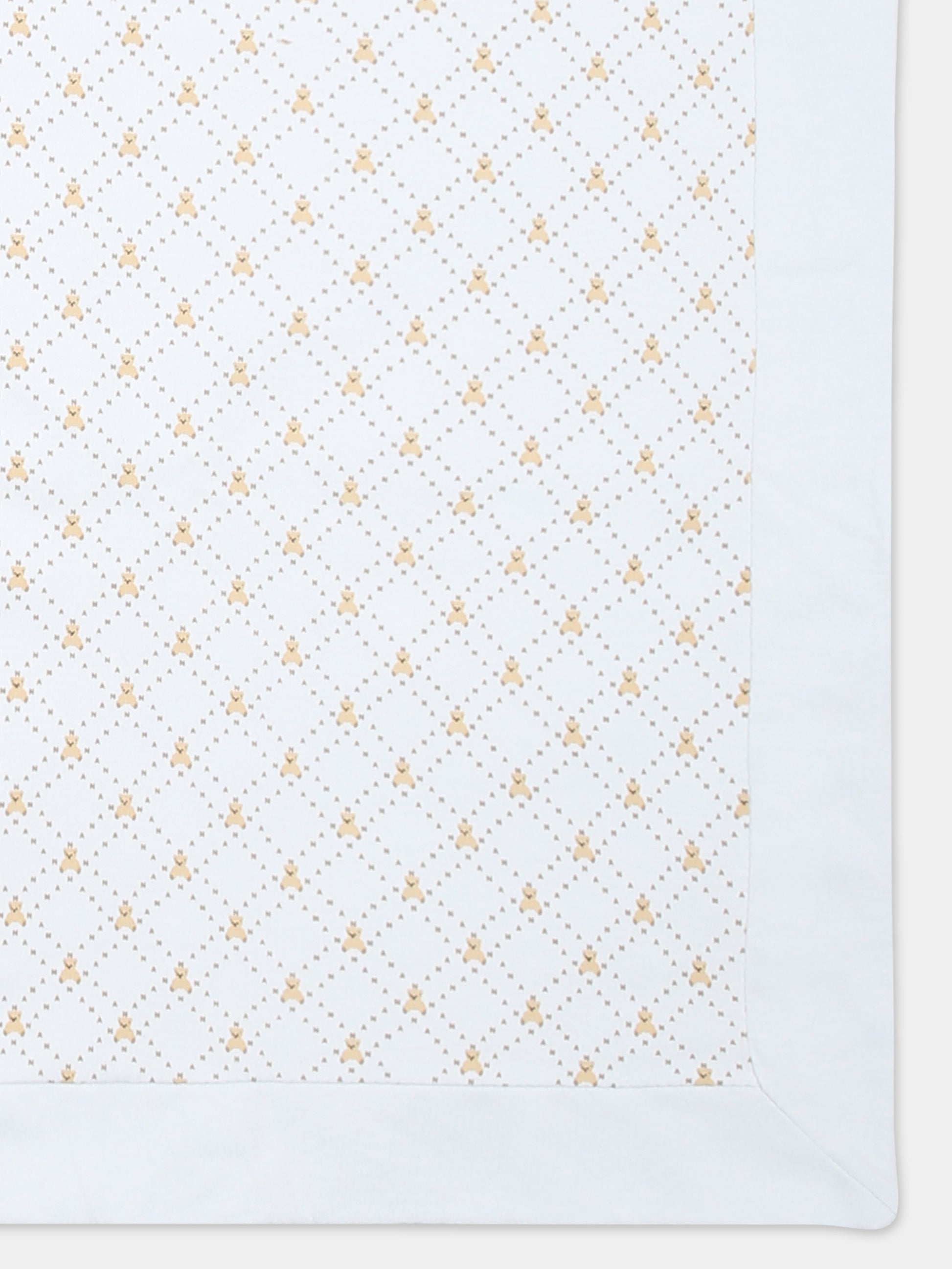 Coperta celeste per neonato con orsetti all over,Nanán,E25183A