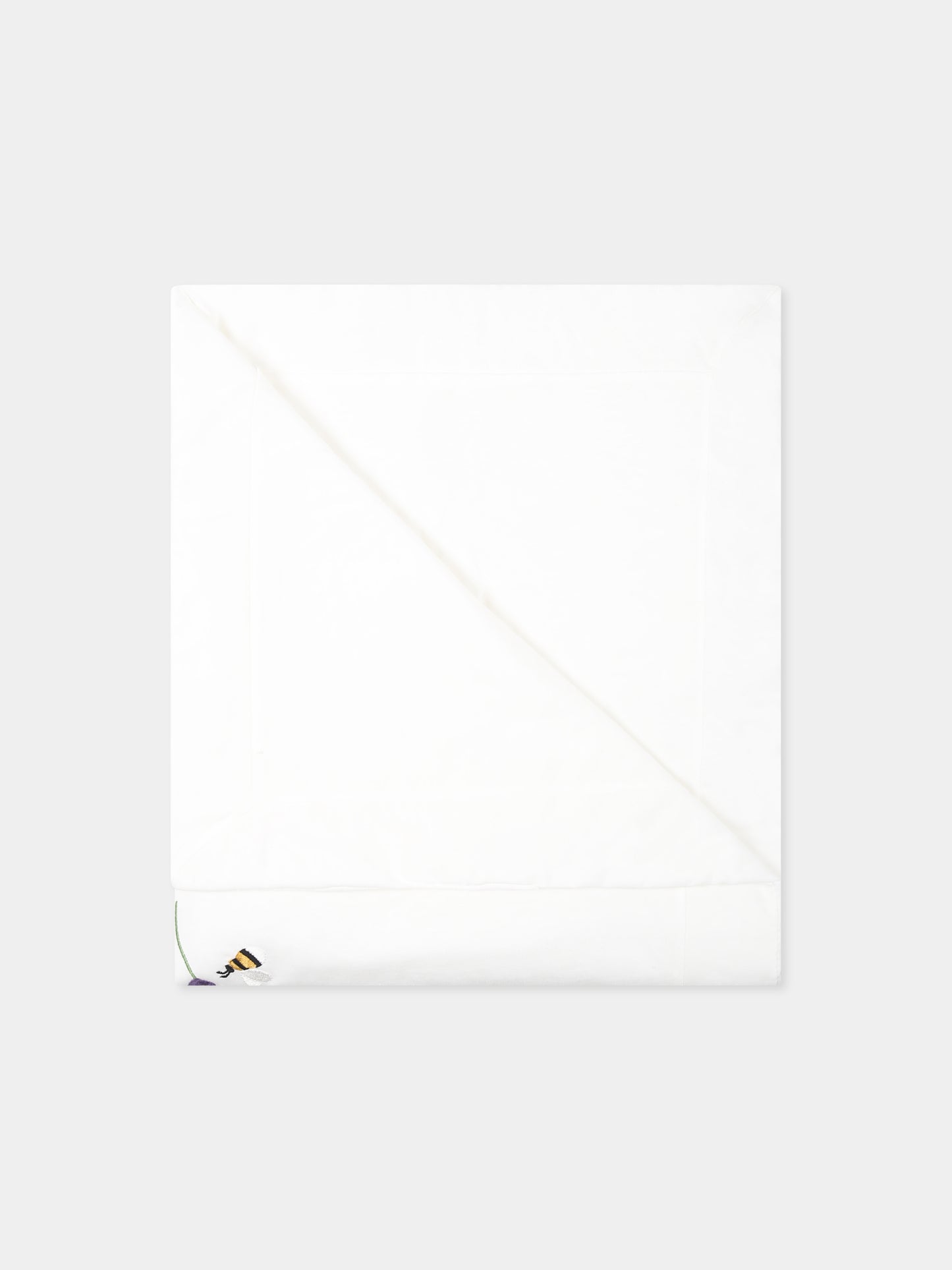 Coperta bianca per neonata con api e fiori,Nanán,E25408B