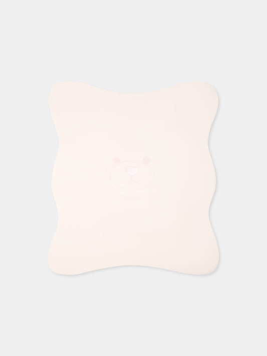 Pink blanket for baby girl with bear