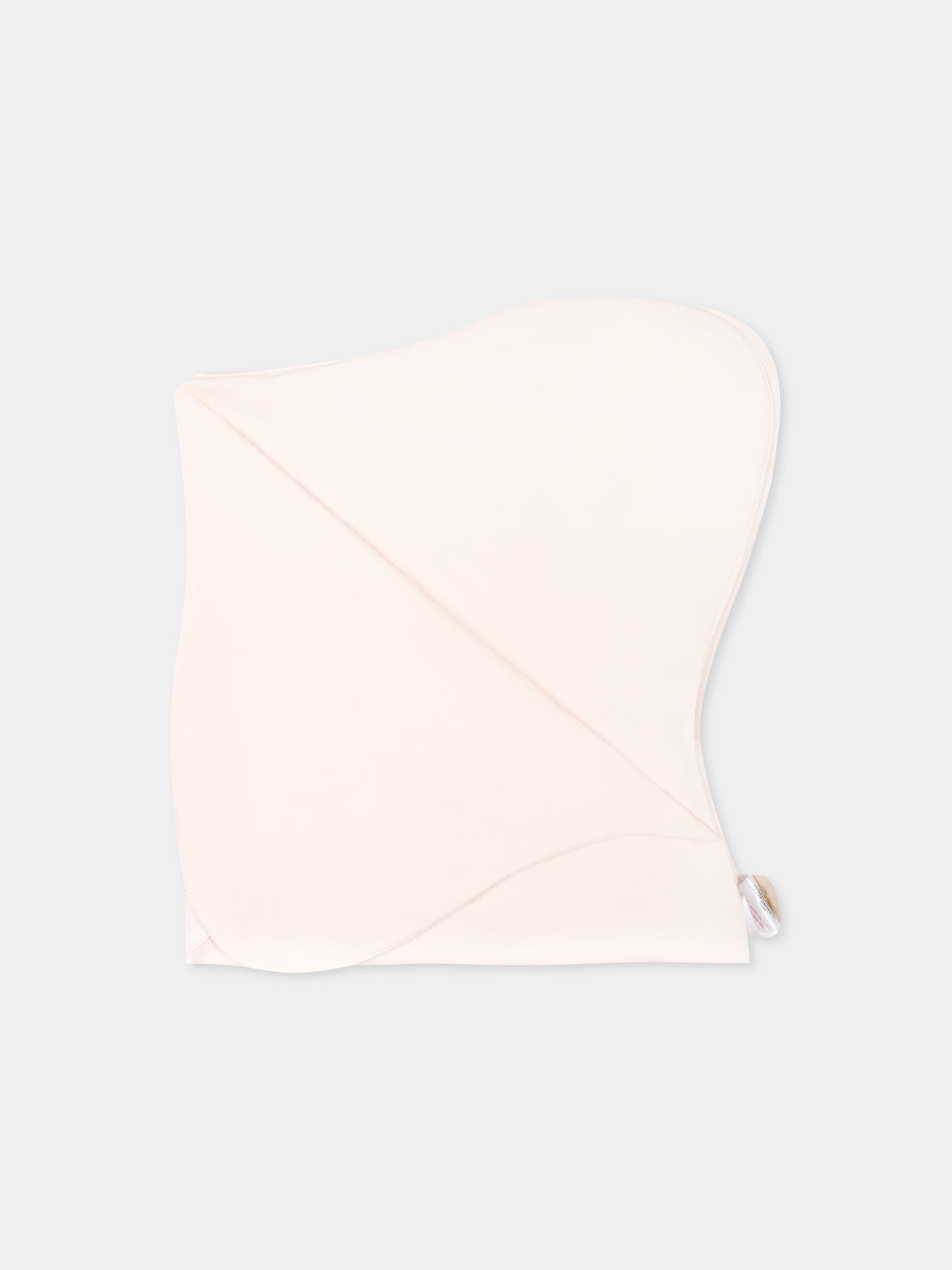 Pink blanket for baby girl with bear