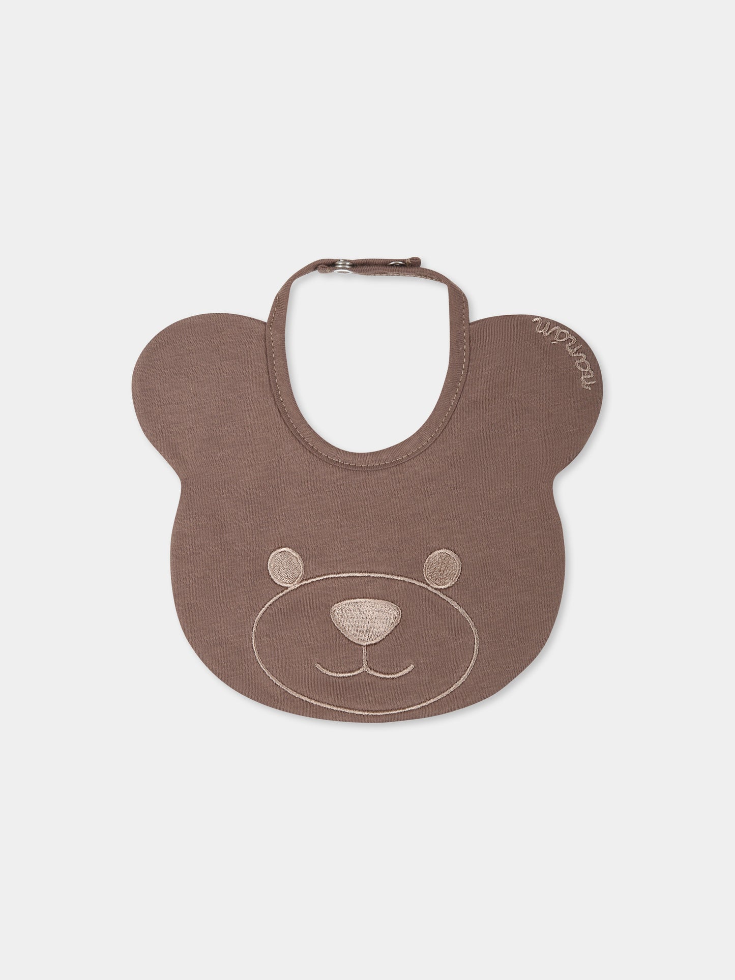 Bavaglino marrone per neonato con orso,Nanán,E25110M