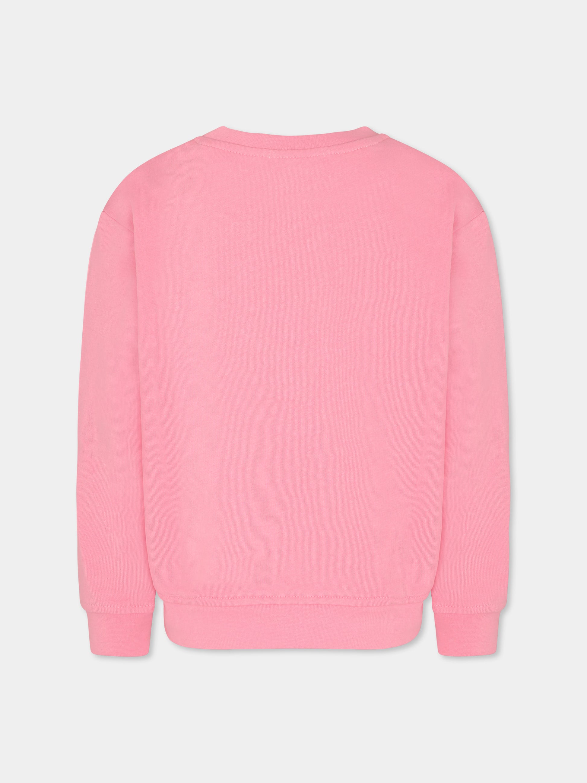 Felpa rosa per bambina con unicorno,Mousse Kids,SKFG372P