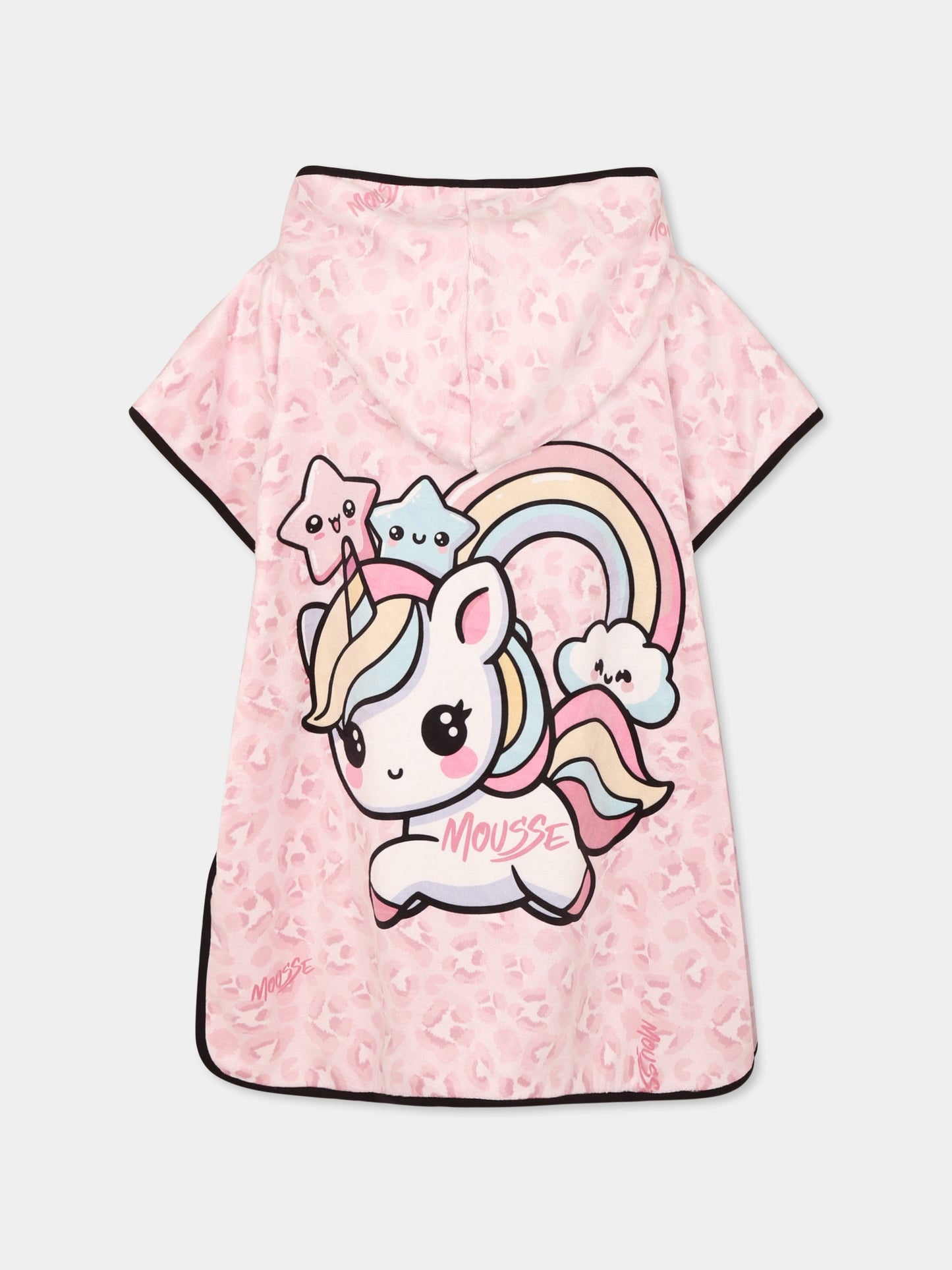 Accappatoio rosa per bambina con unicorno,Mousse Kids,SKPH372