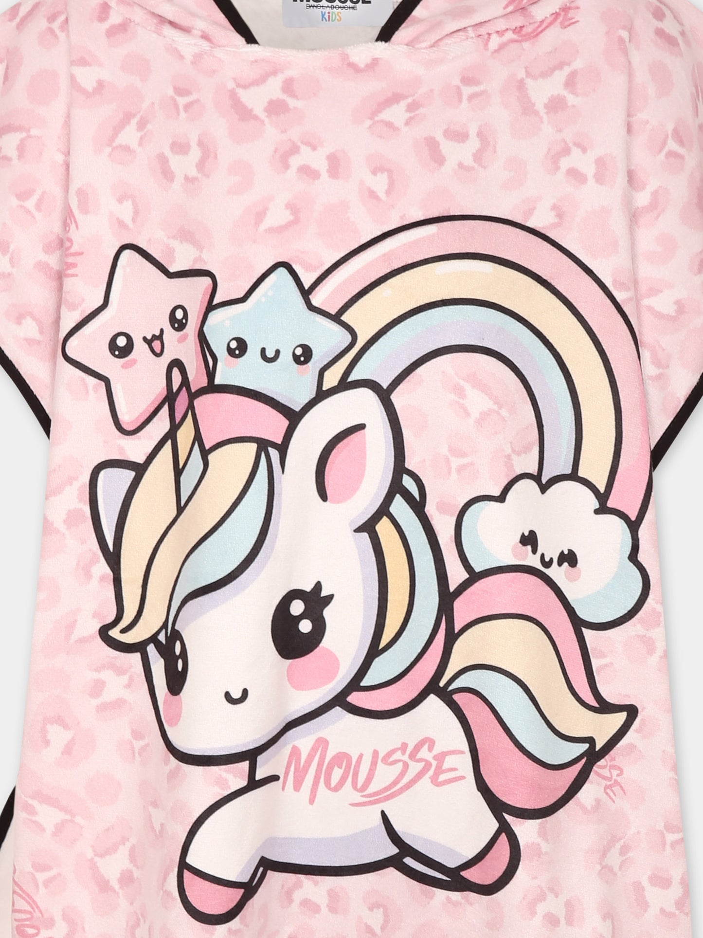 Accappatoio rosa per bambina con unicorno,Mousse Kids,SKPH372