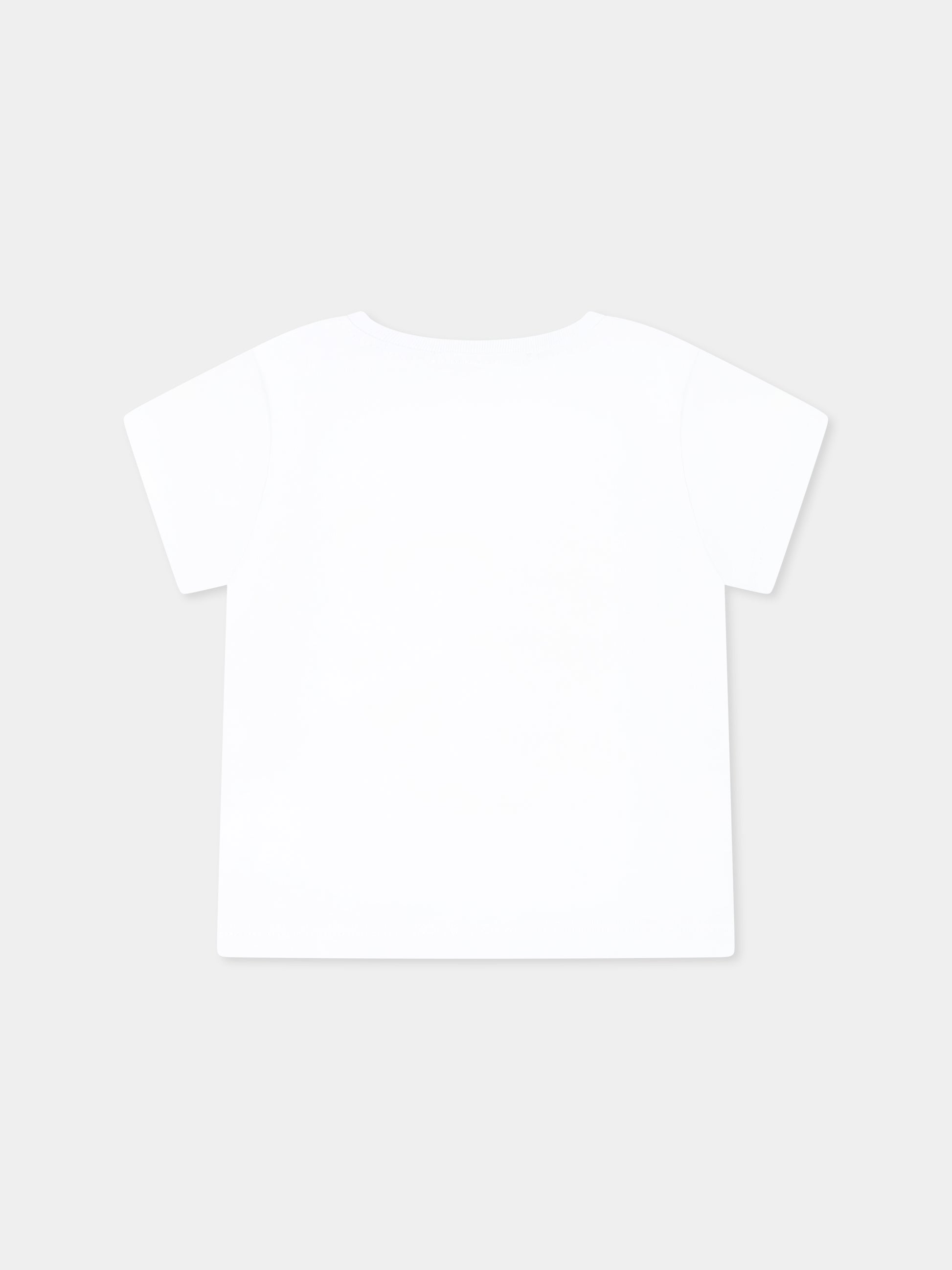 T-shirt bianca per neonata con unicorno,Mousse Kids,SKNTS372W