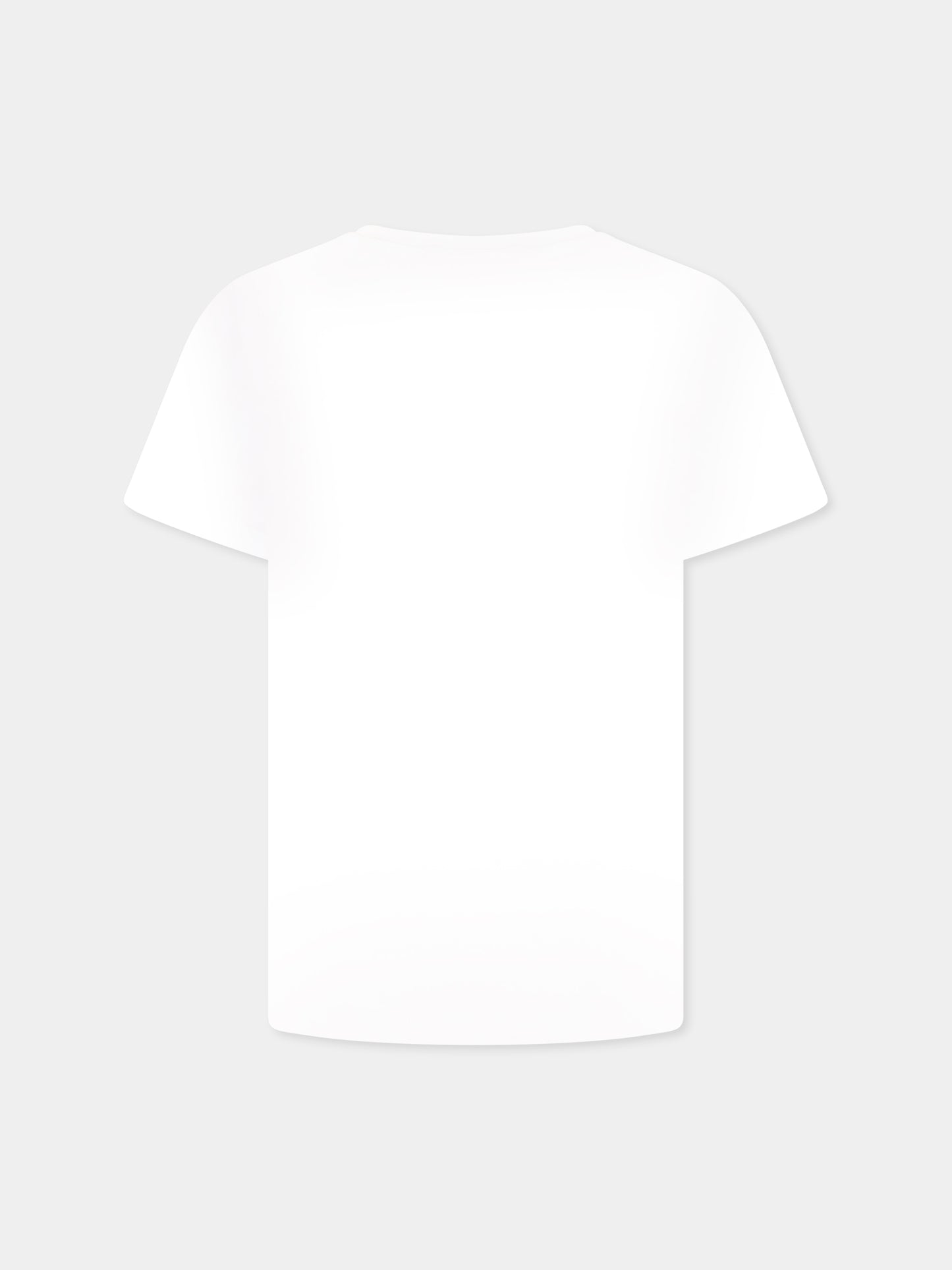 T-shirt bianca per bambino con scimmia e mostrimaori,Mousse Kids,SKTS383W