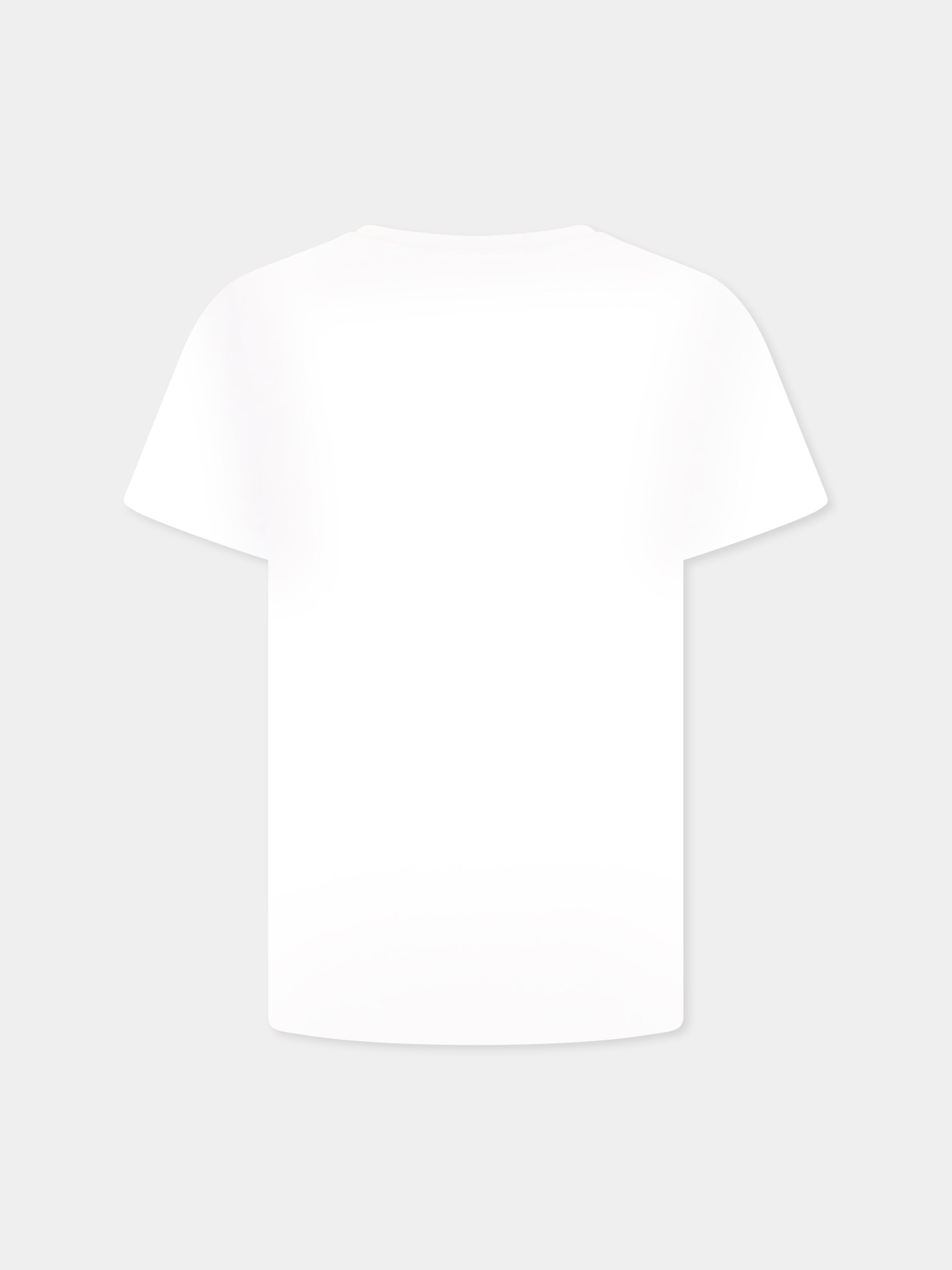 T-shirt bianca per bambino con scimmia e mostrimaori,Mousse Kids,SKTS383W