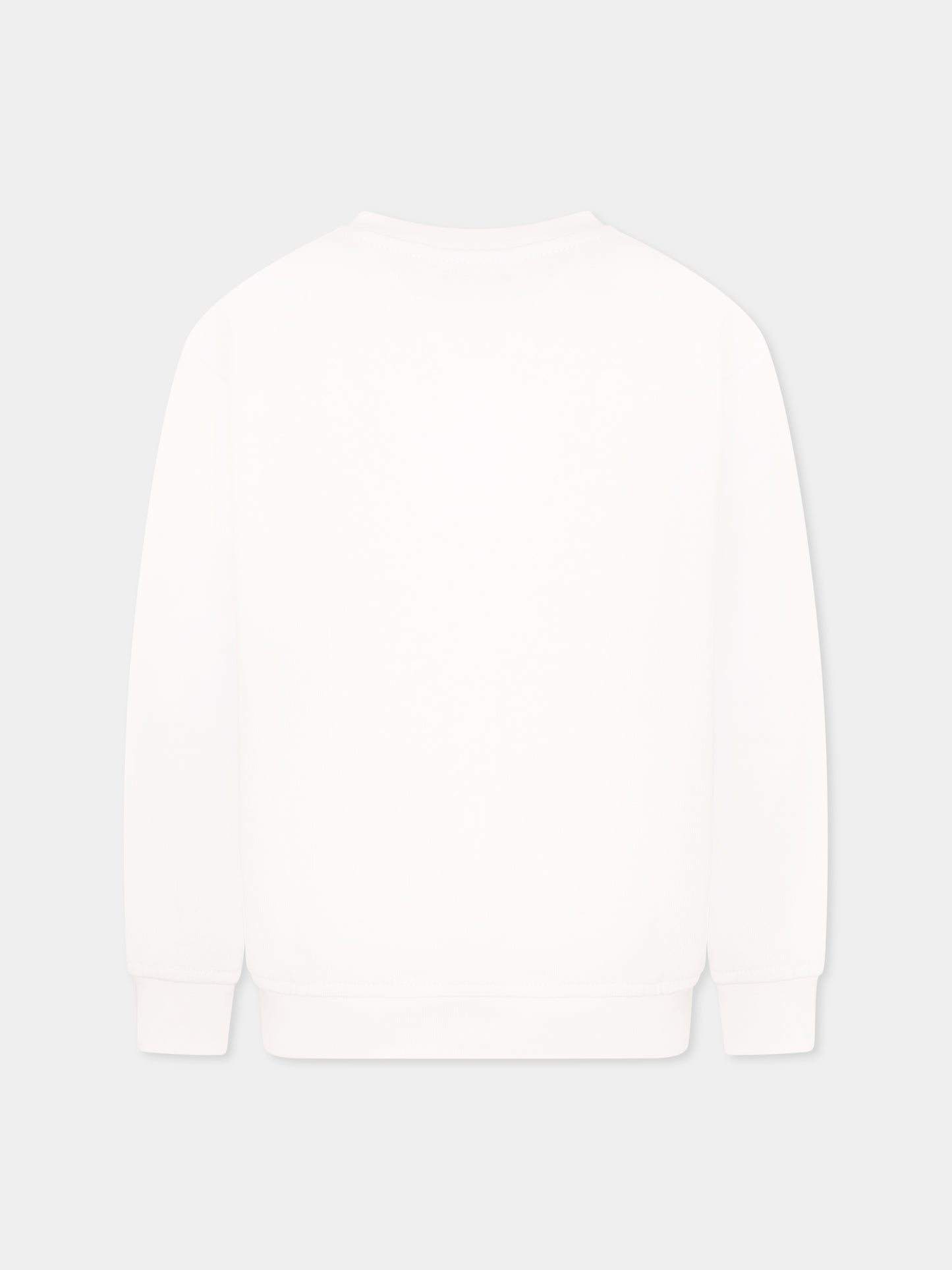 Felpa bianca per bambina con cane,Mousse Kids,SKFG373W