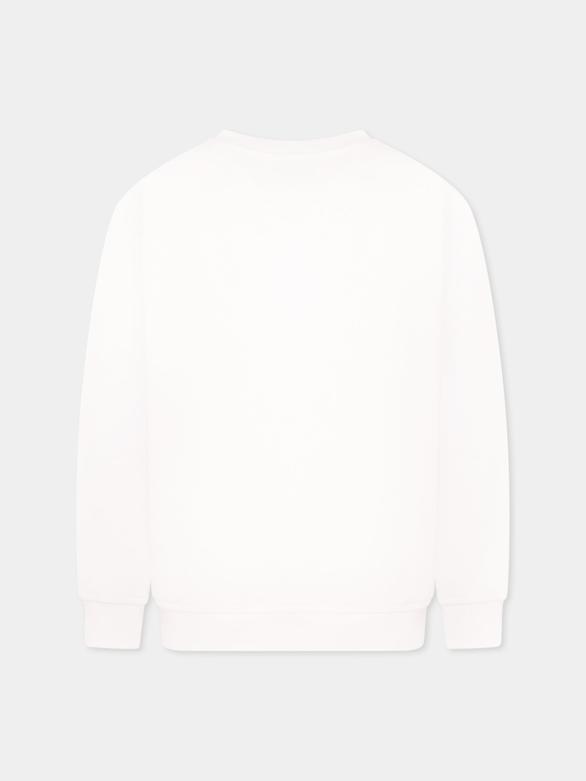 Felpa bianca per bambina con cane,Mousse Kids,SKFG373W