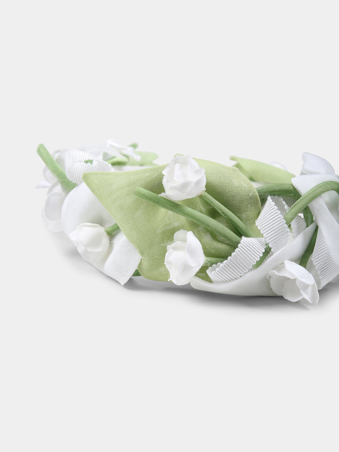 Cerchietto bianco per bambina con applicazioni floreali,Raffaella,CERCHIETTO PER ABITO PONZA