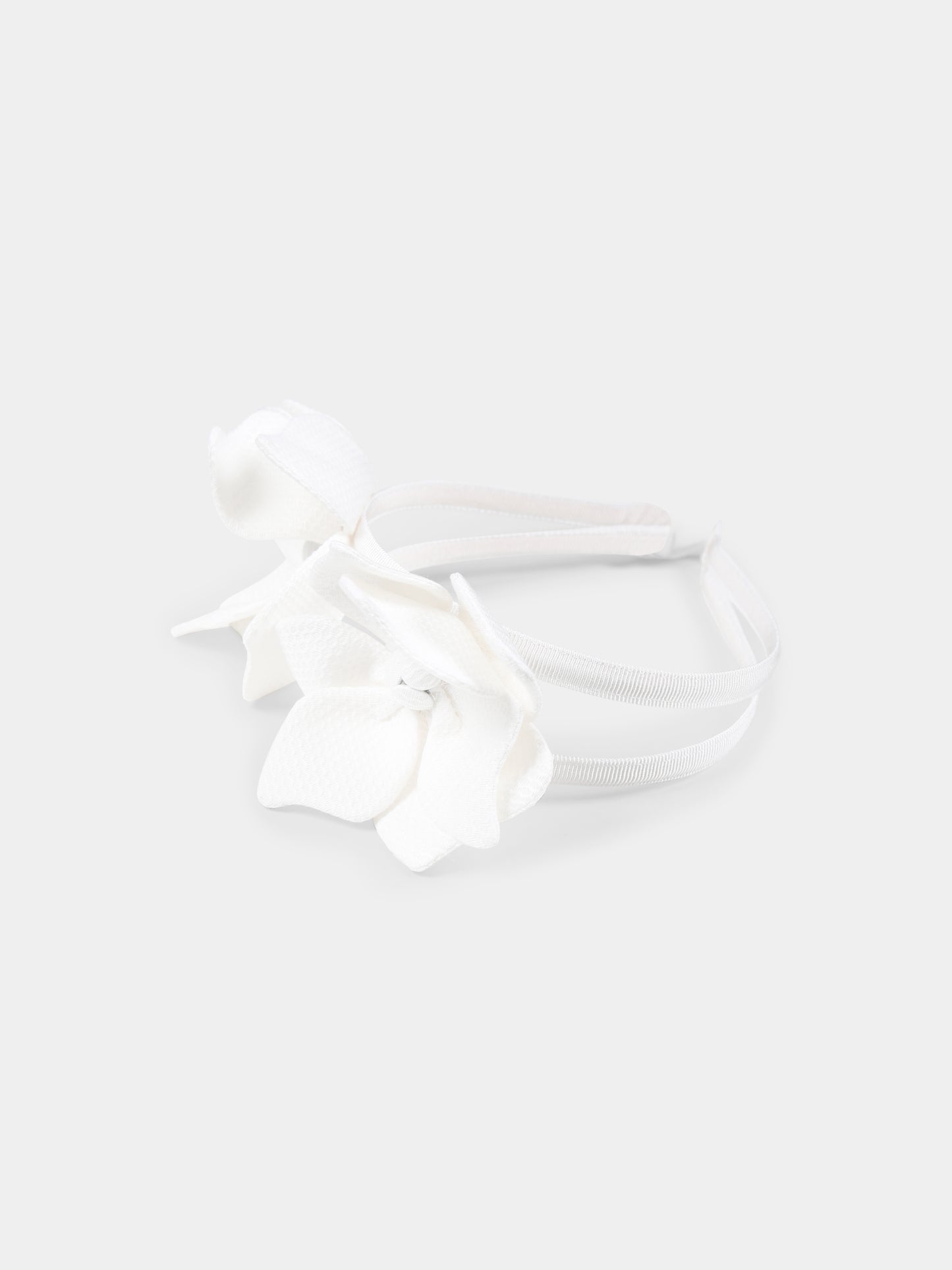 Cerchietto bianco per bambina con fiori,Raffaella,CERCHIETTO PER ABITO PANTELLERIA